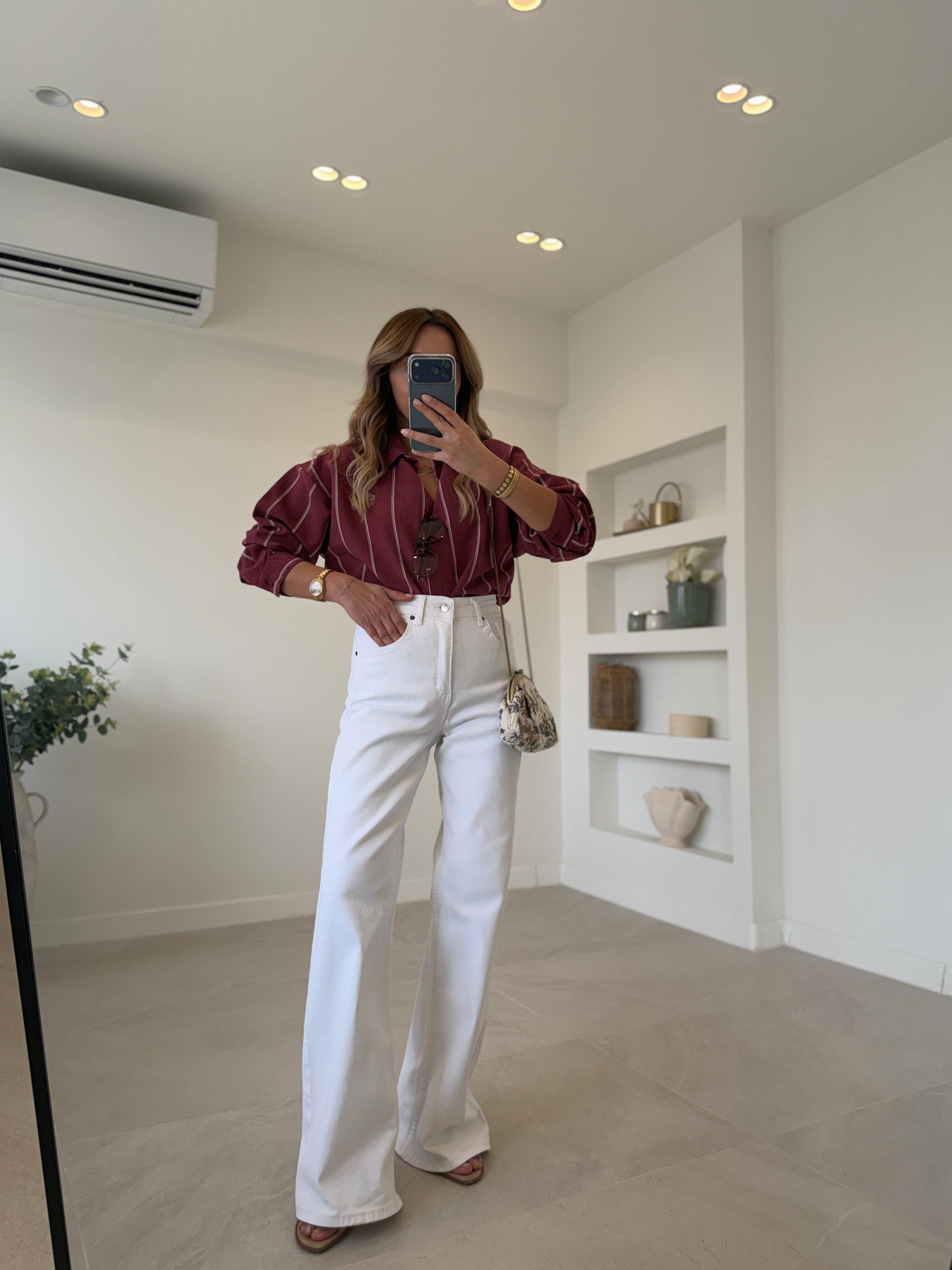 MD Muadil Beyaz Wide Leg Jean