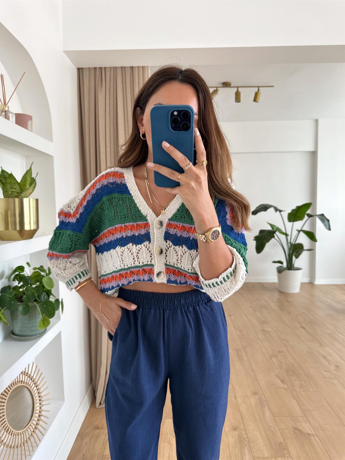 RENKLİ KISA TRİKO HIRKA