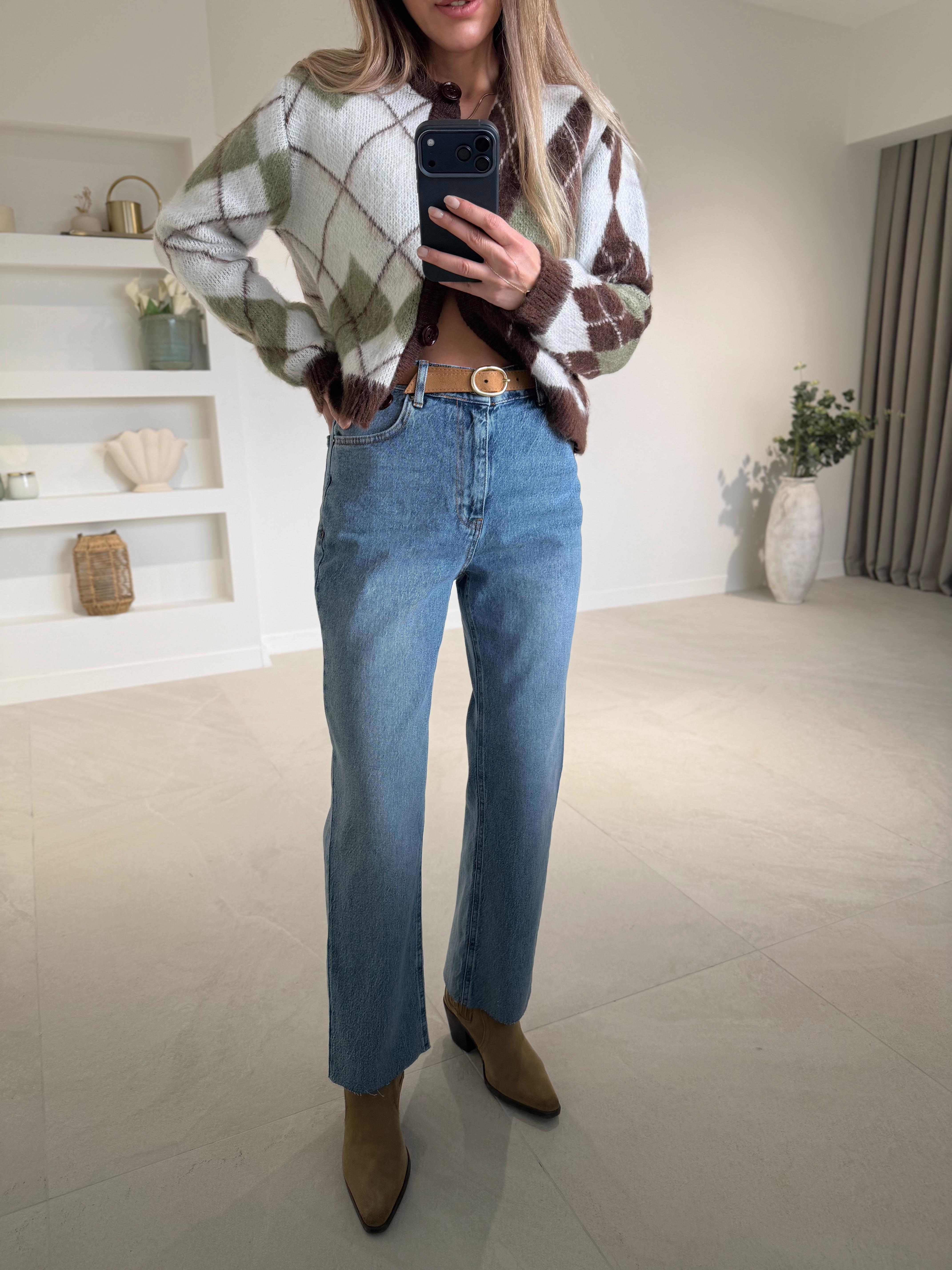 RM2004 Açık Mavi Kar Yıkama Straight Kemerli Jean