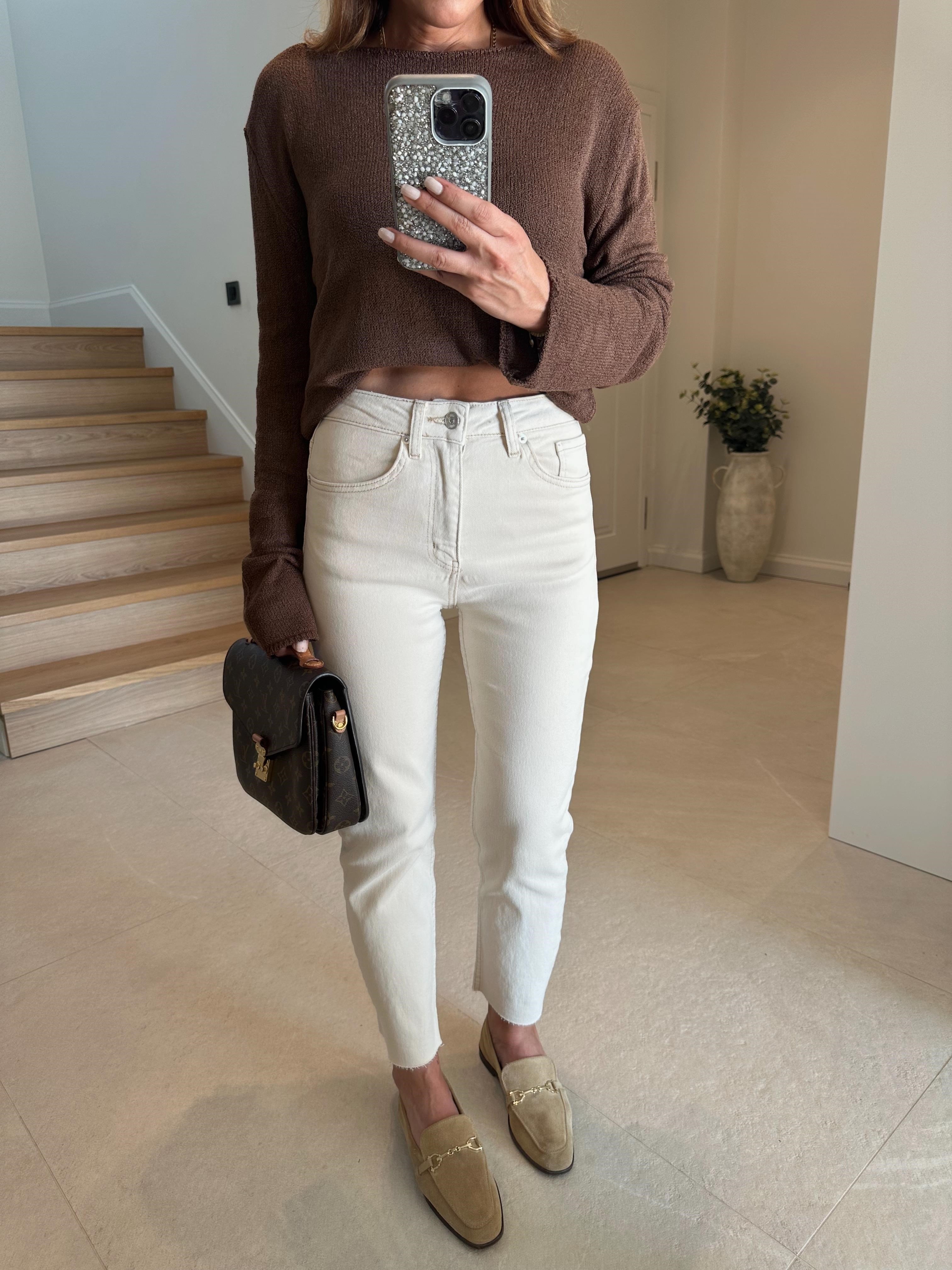 Zr Muadil Ekru Boyfit Jean (1 beden küçük tercih ediniz) 