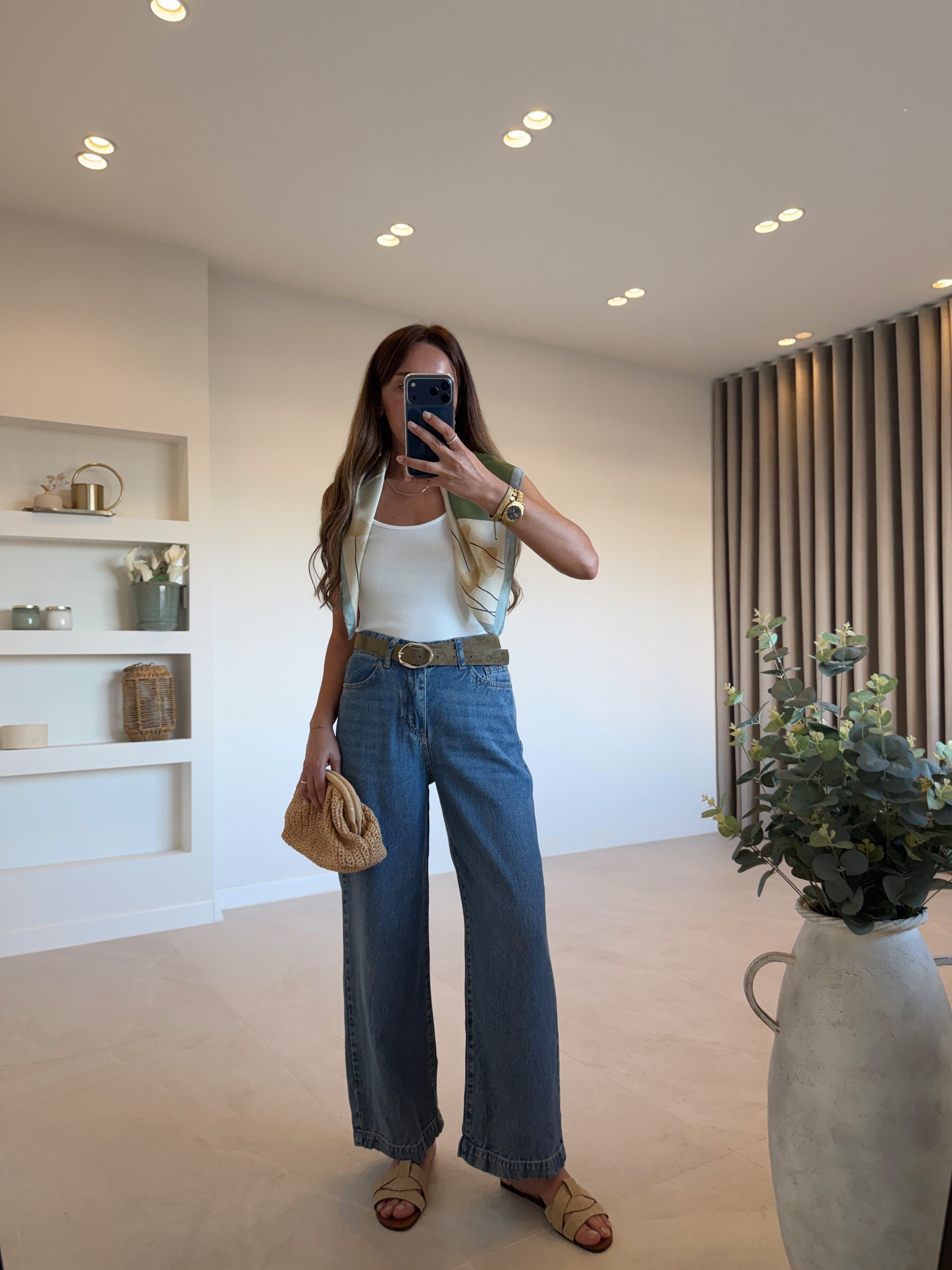 01026 Kemerli Tensel Jean Pantolon