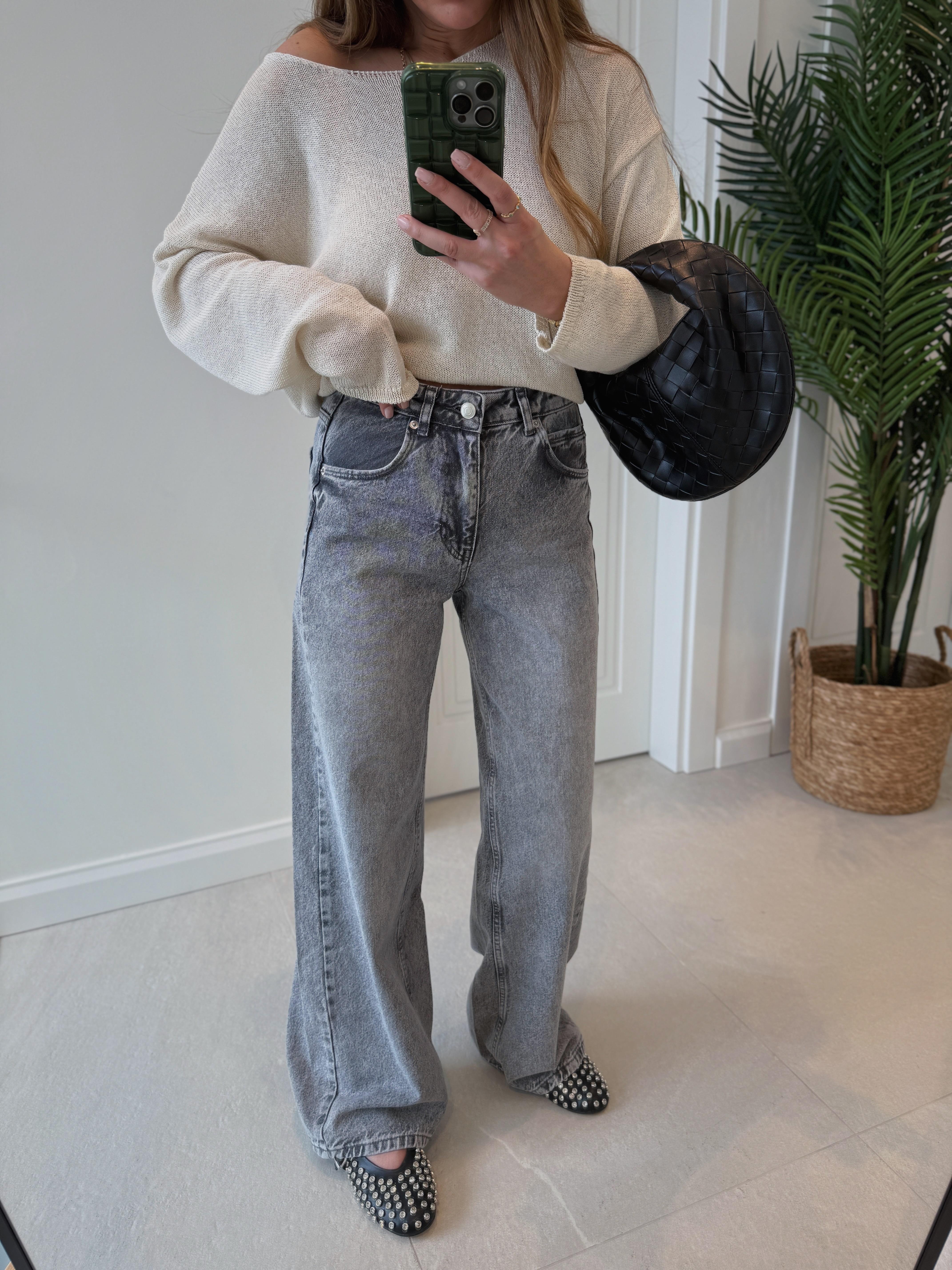 1003 Açık Gri Baggy Jean