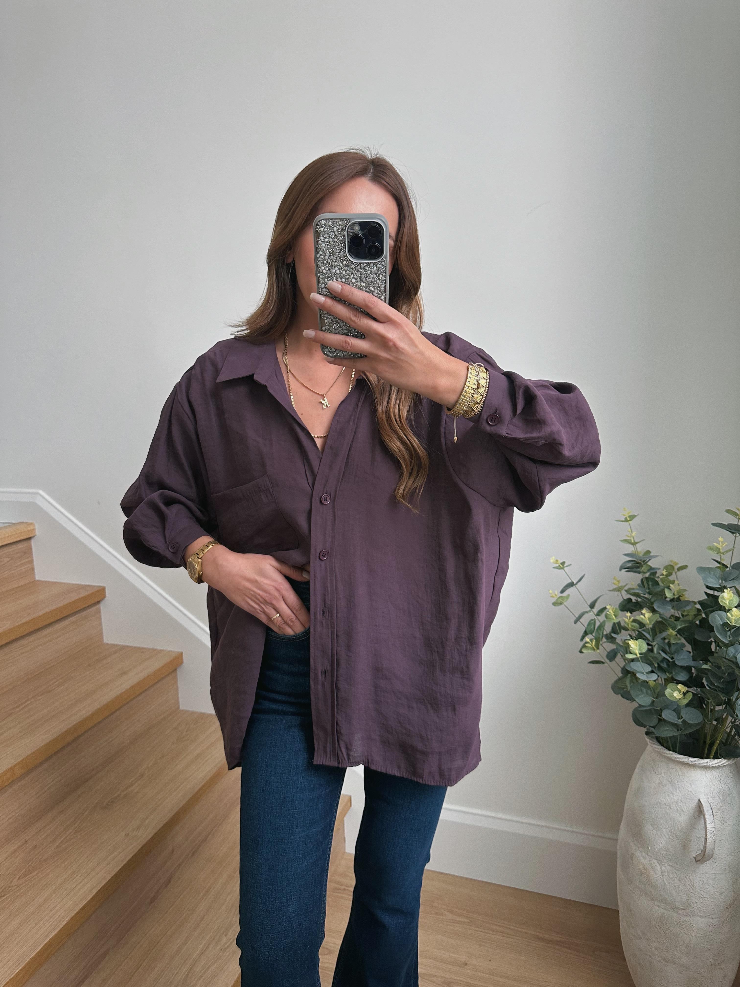 Amy Mürdüm Tensel Oversize Gömlek