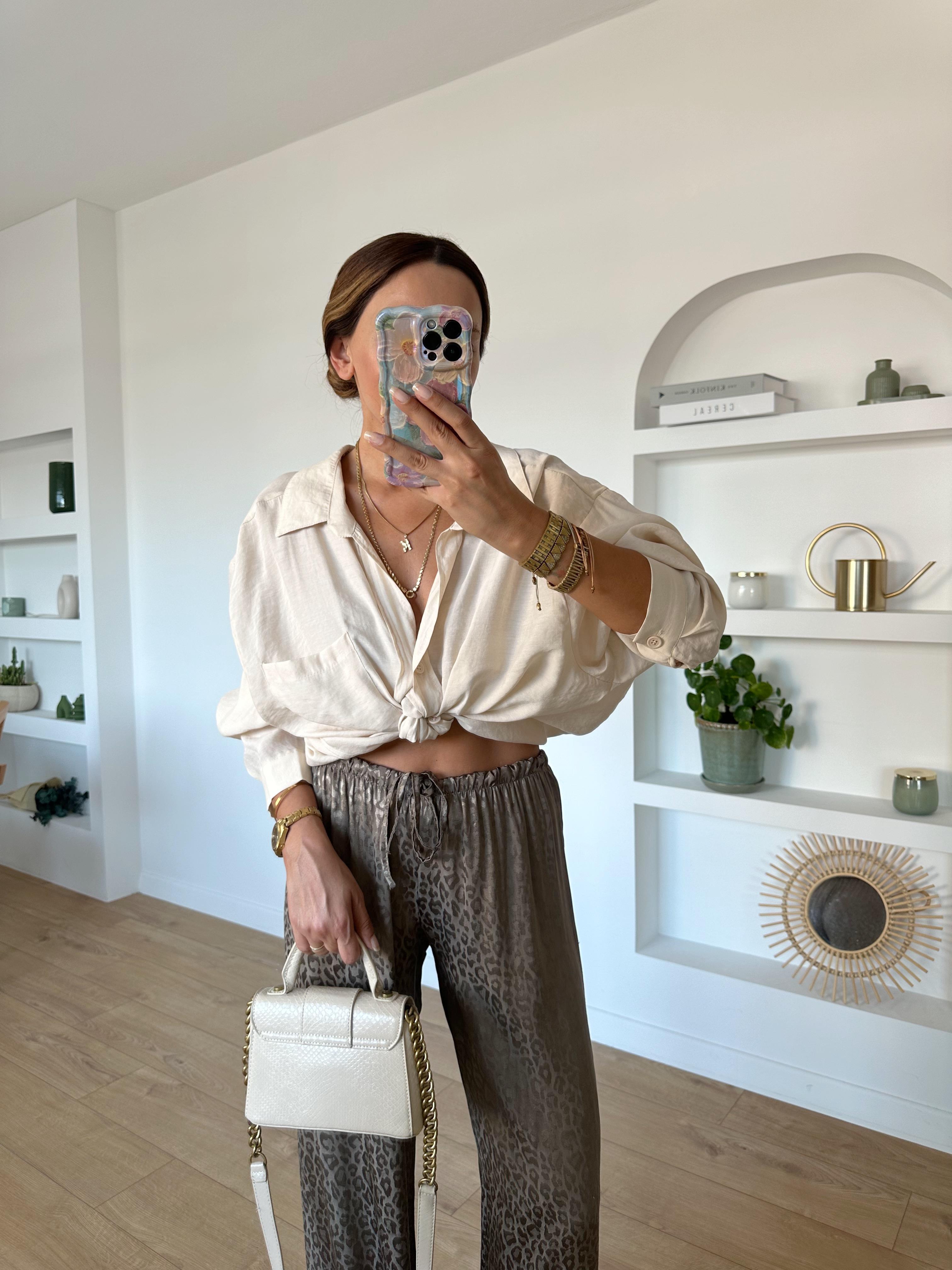 Amy Taş Rengi Tensel Oversize Gömlek