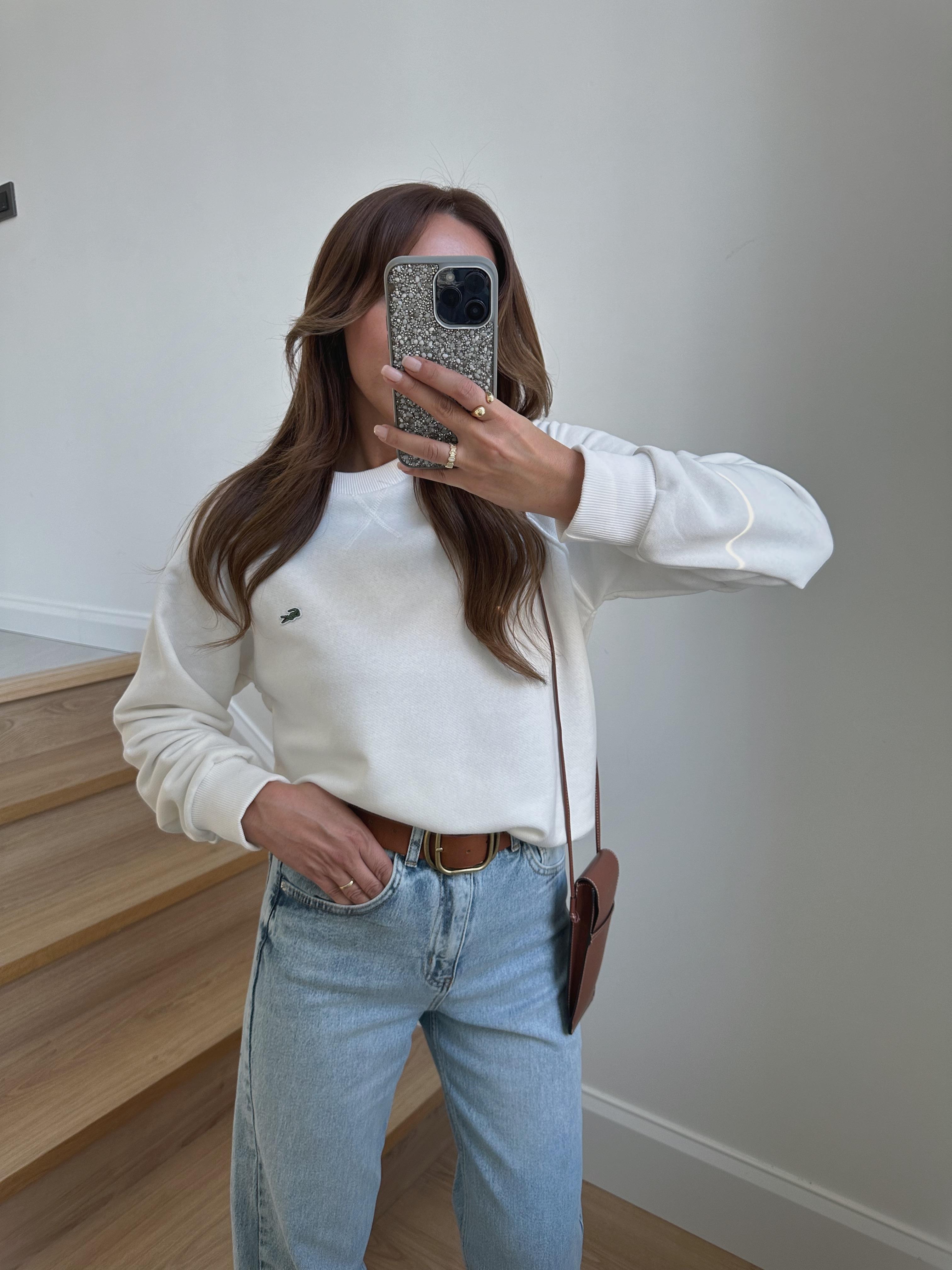 Anna Lcst Muadil Beyaz Sweatshirt 