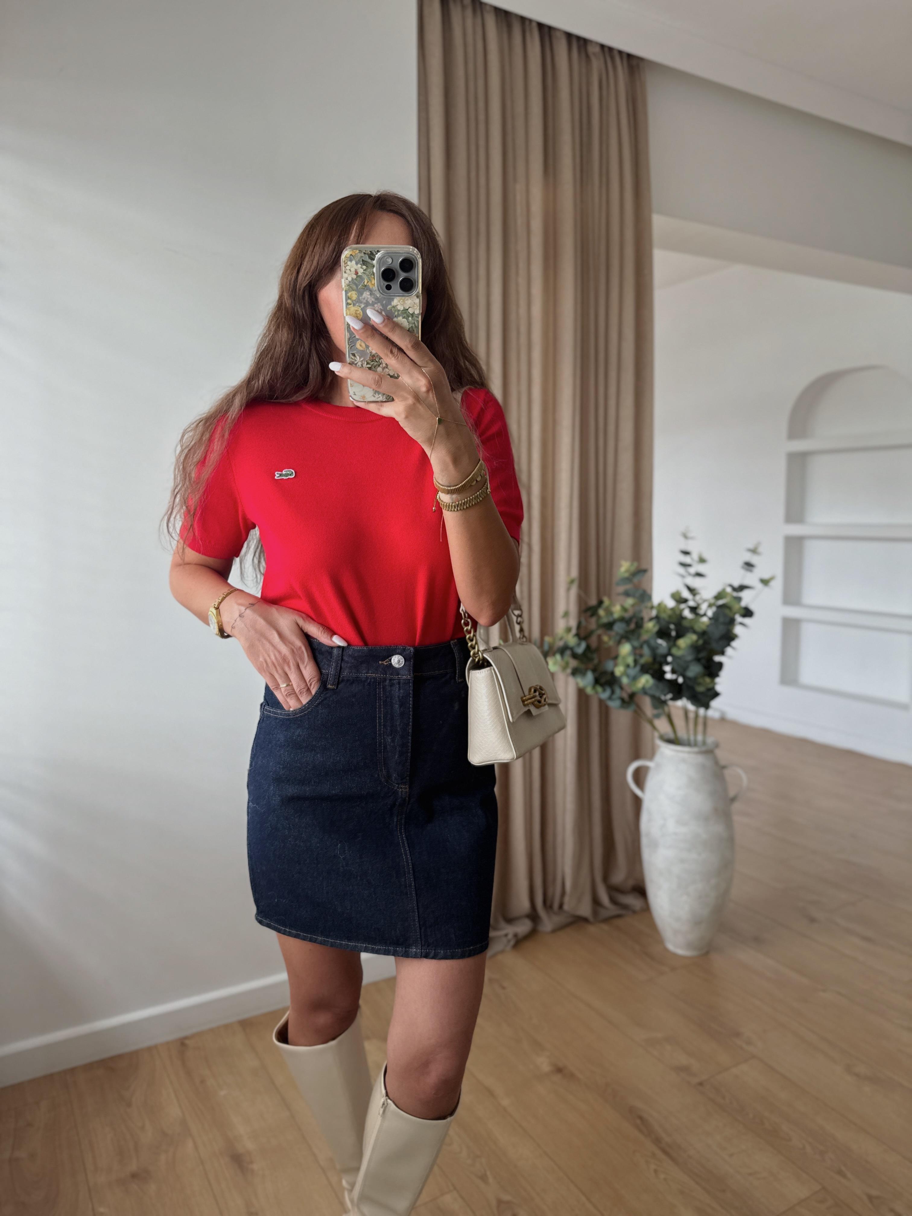 Anna Lcst Muadil Corsman Kısa Kol Kırmızı Bluz
