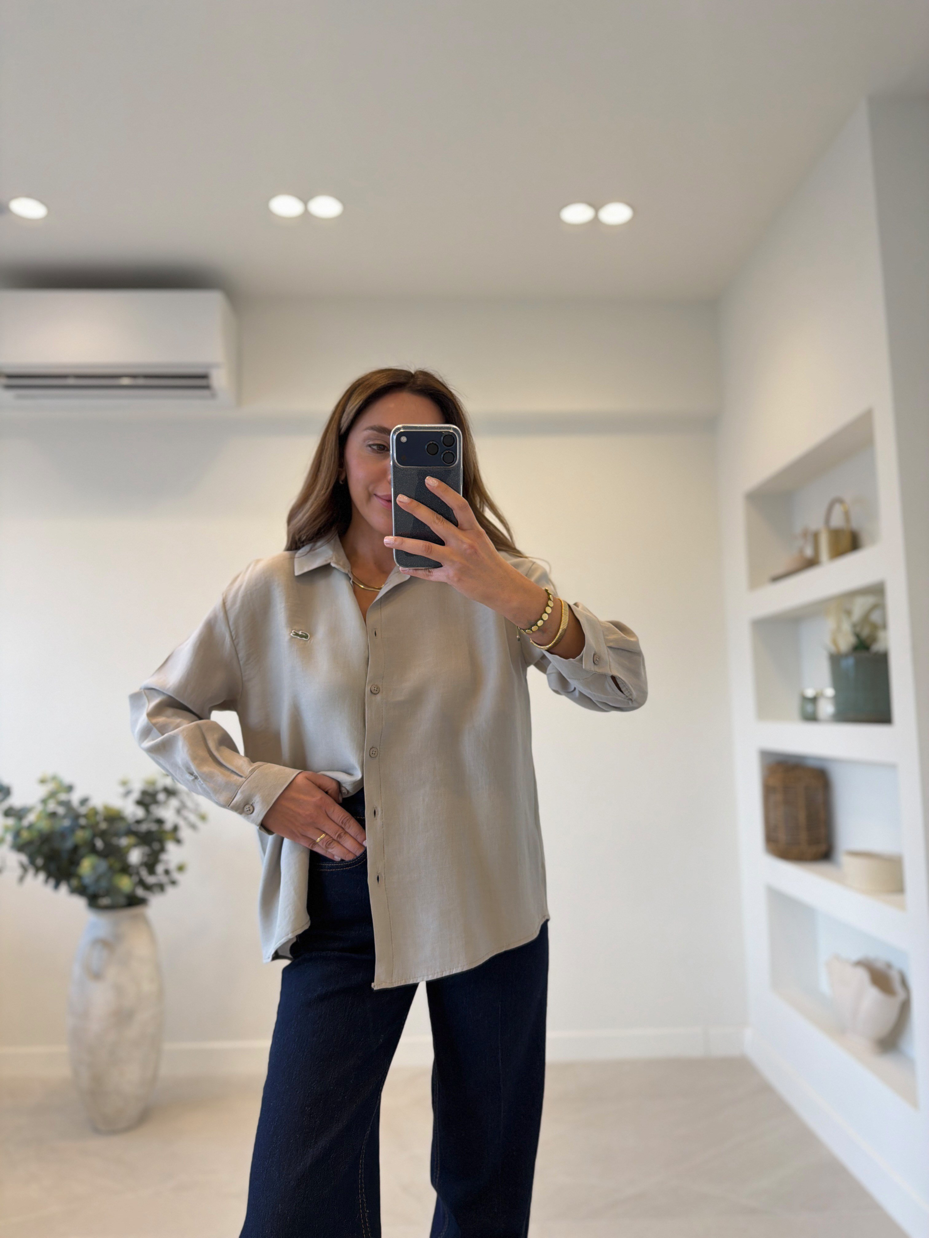 Anna Lcst Muadil Modal Çağla Yeşili Gömlek