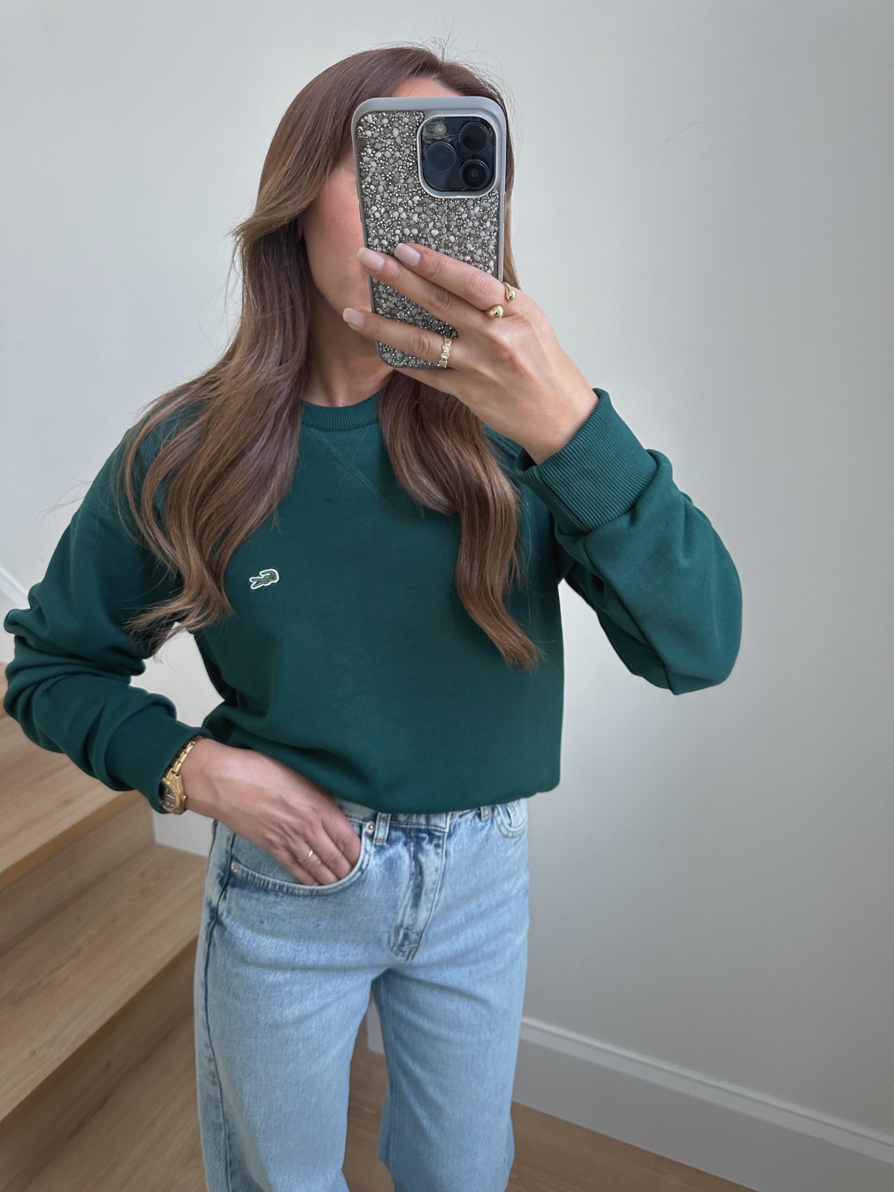Anna Lcst Muadil Zümrüt Yeşili Sweatshirt 