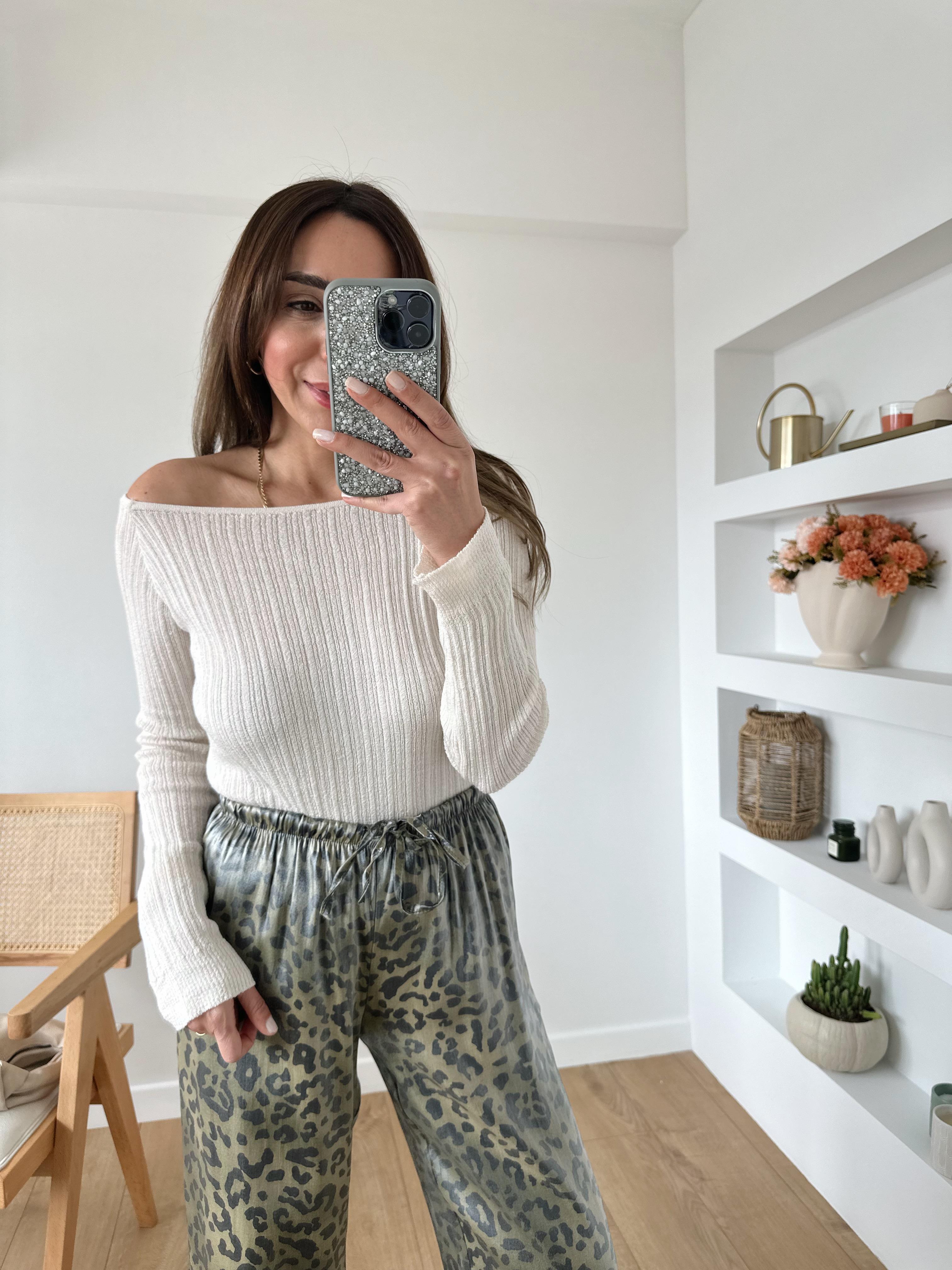 ASPEN EKRU KAYIK YAKA FİTİLLİ İNCE  TRİKO