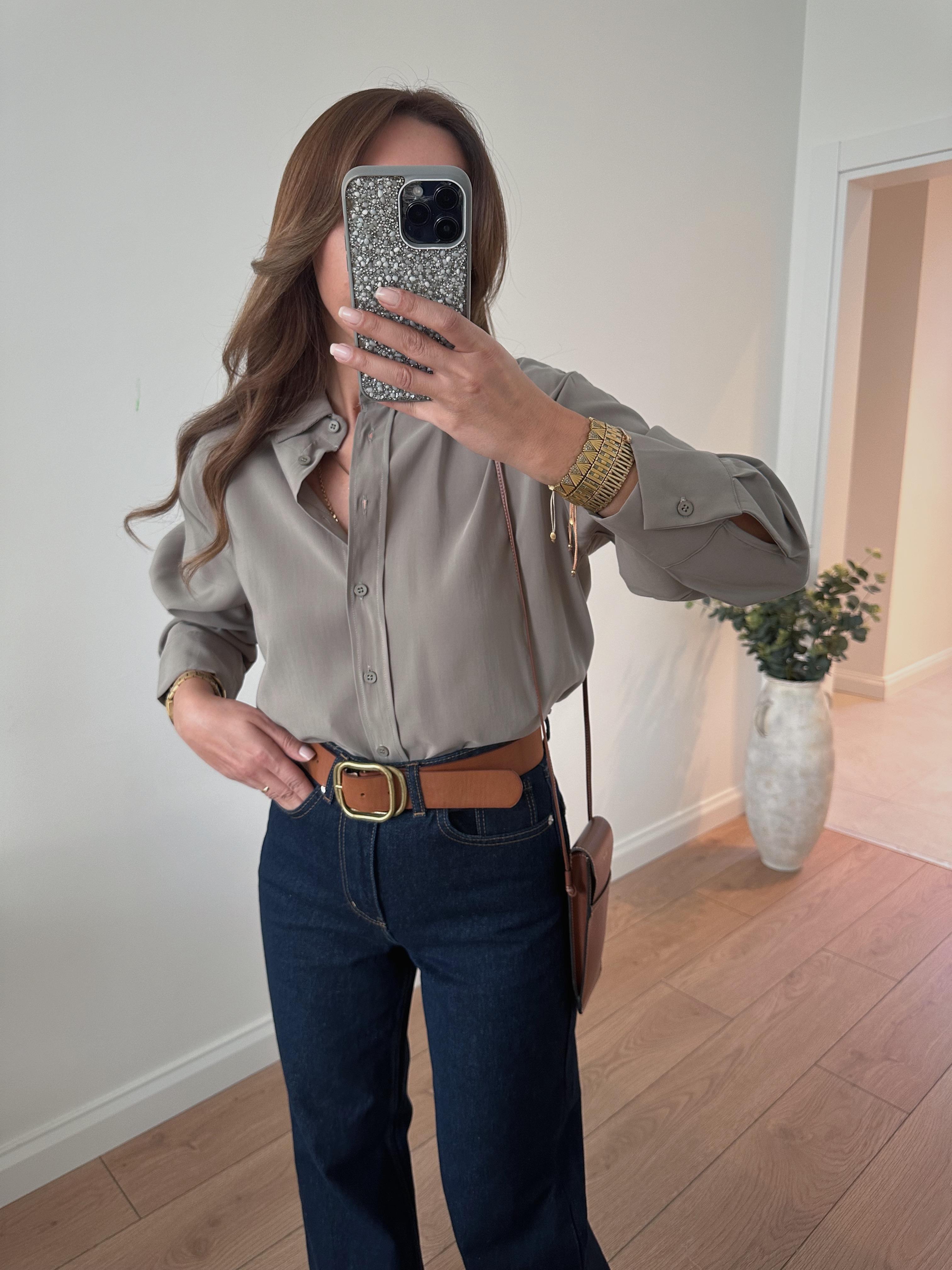 Ava Çağla Yeşili Modal Kumaş Gömlek