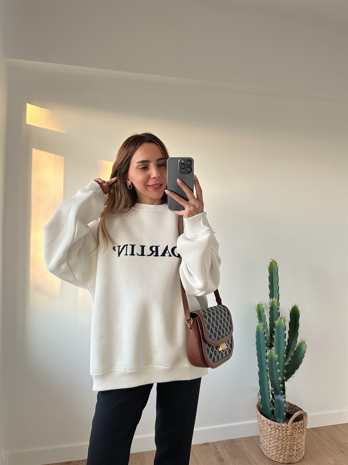 BEYAZ DARLIN NAKIŞLI SWEAT