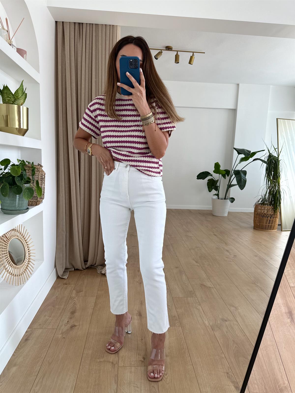 BEYAZ MOM FİT PANTOLON
