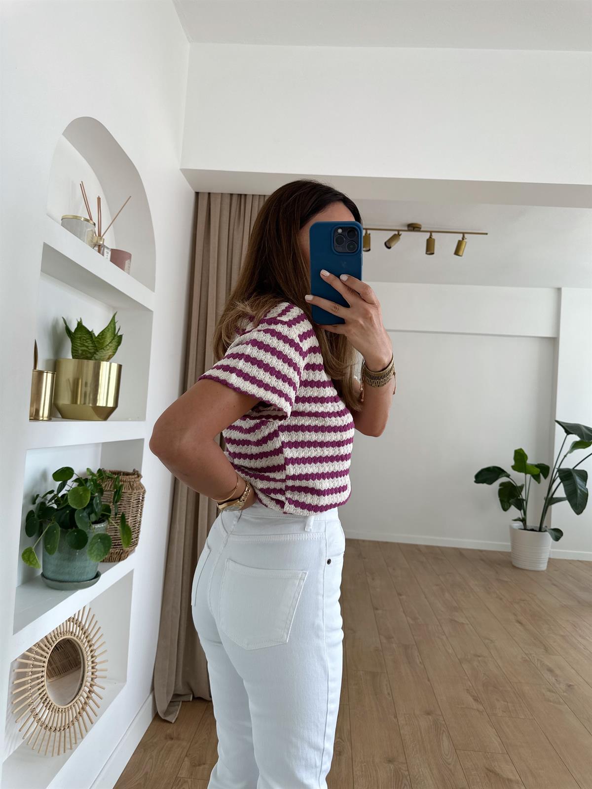 Beyaz Mom Fit Pantolon · 2