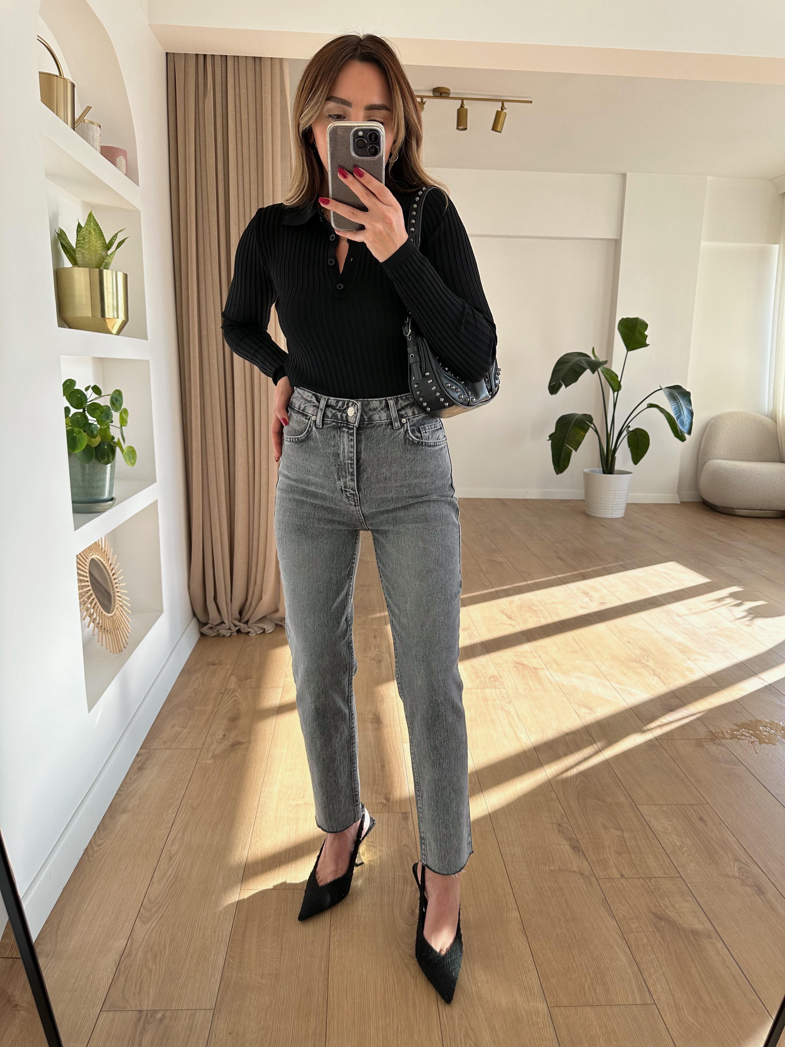 DİLVİN FÜME PREMİUM MOM JEAN