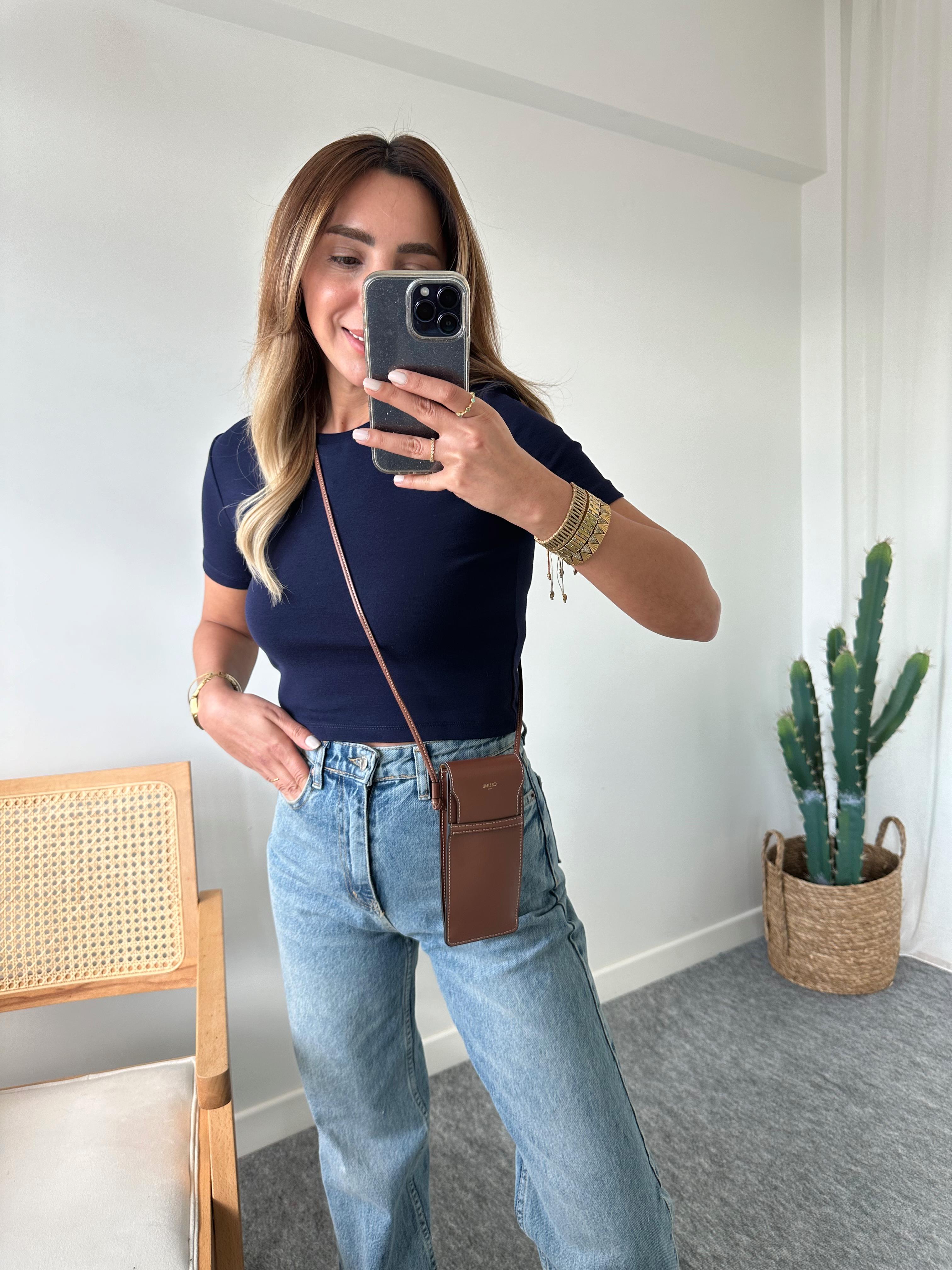 DİLVİN LACİVERT PREMIUM CROP TİŞÖRT