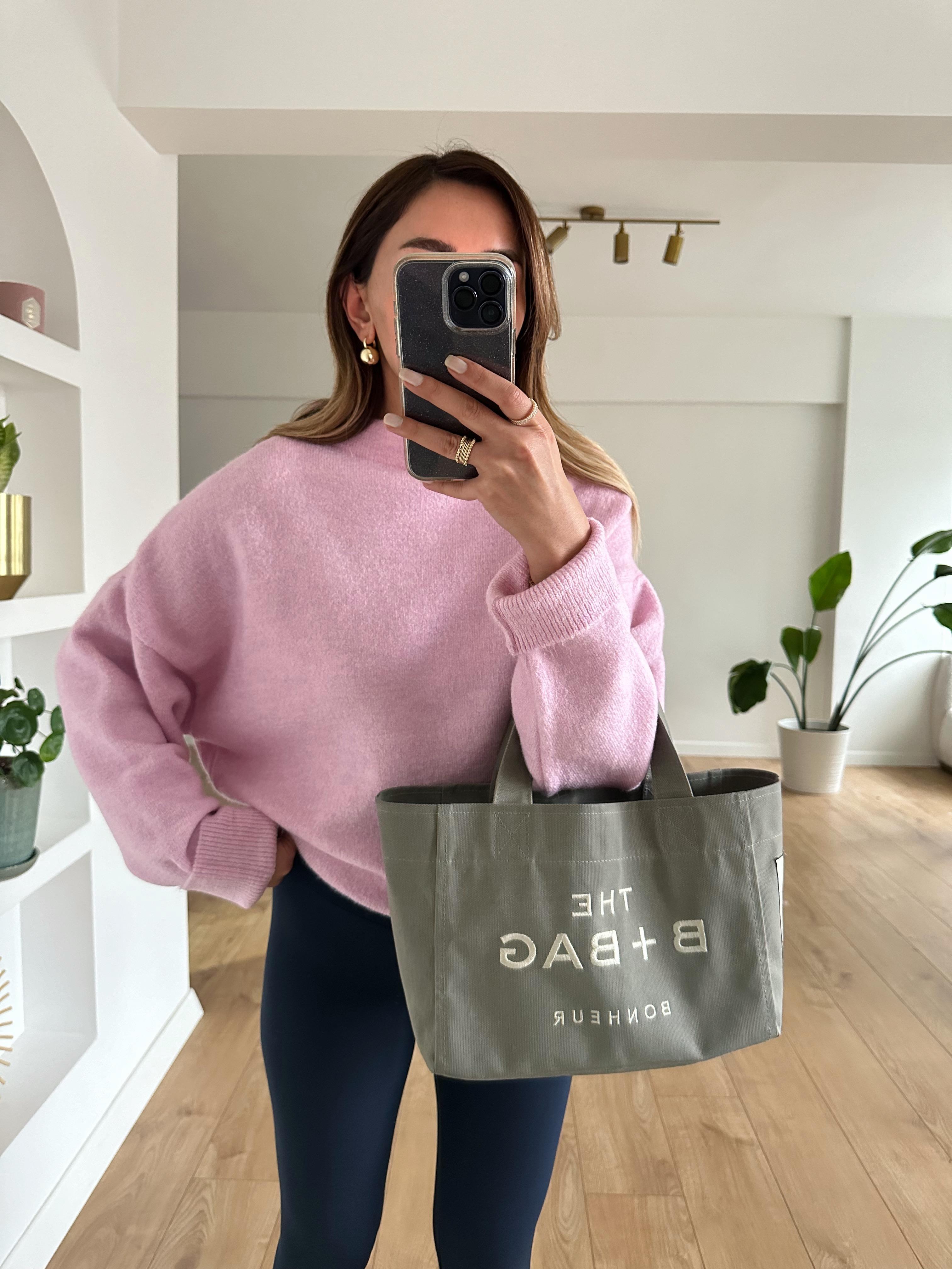 DİLVİN PEMBE DİK YAKA SALAŞ KAZAK