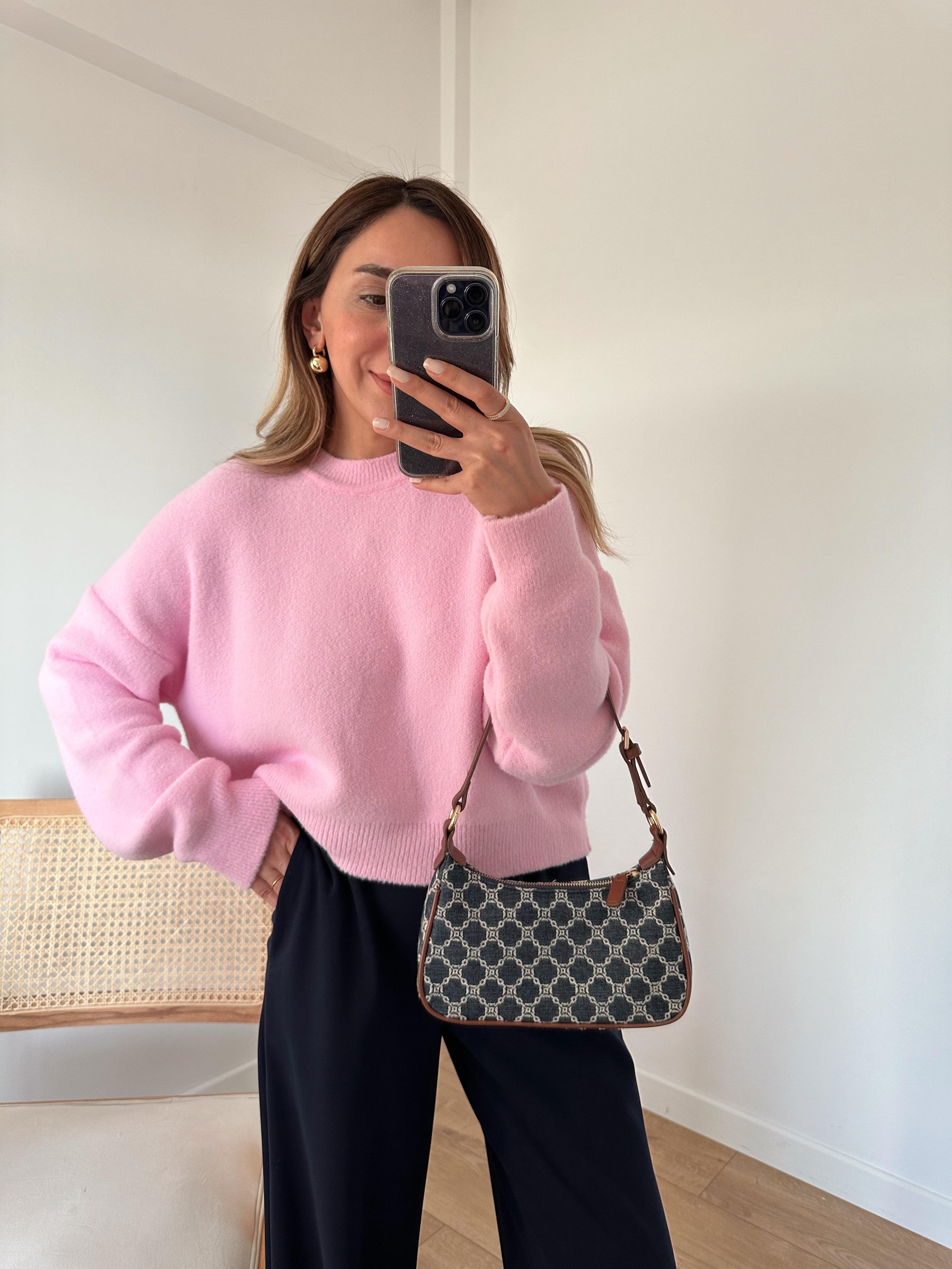 DİLVİN  PEMBE YUMOŞ KAZAK