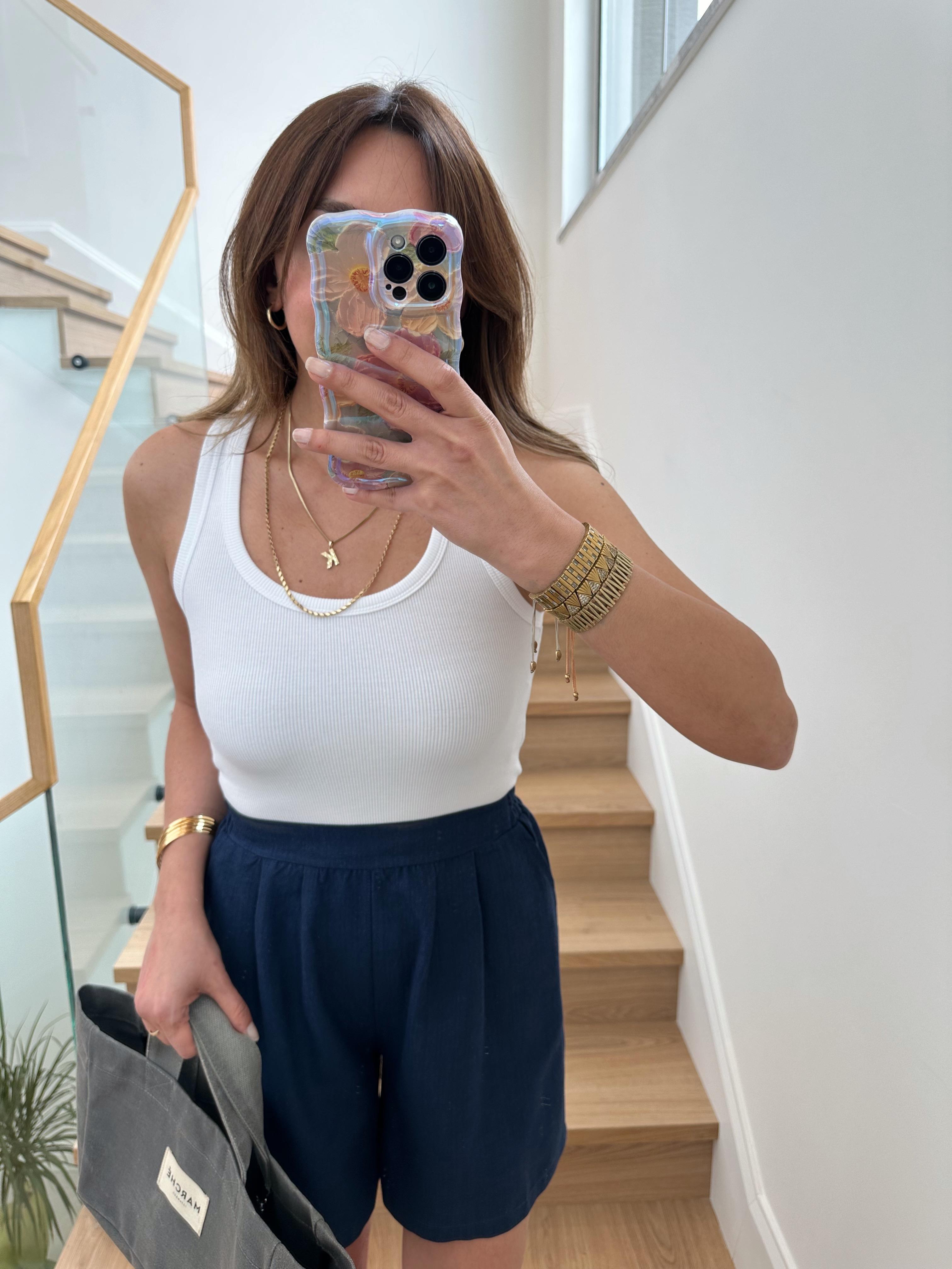 DİLVİN RENA BEYAZ AÇIK YAKA PREMIUM FİTİLLİ ATLET