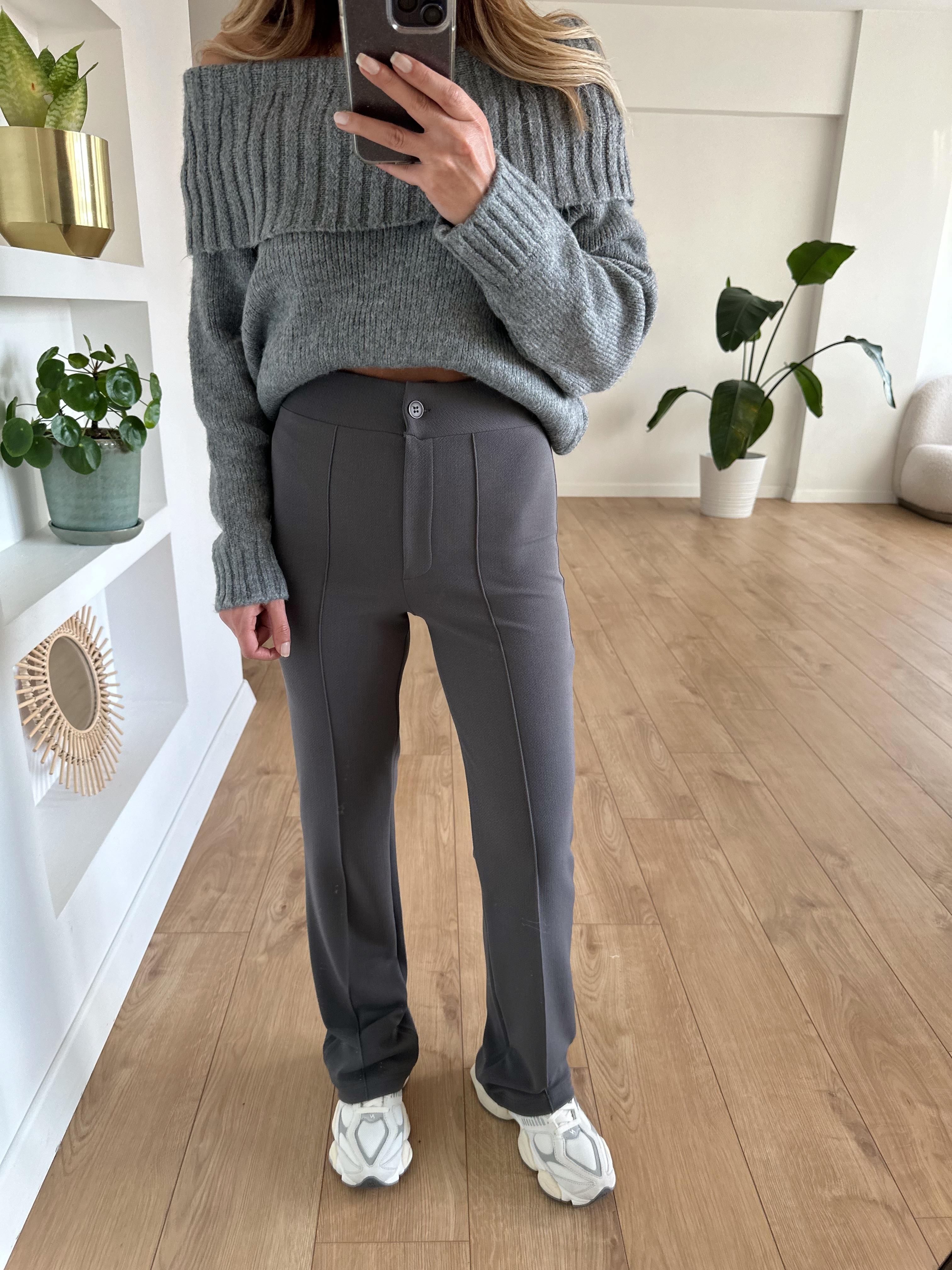 ENT FÜME ŞERİTLİ  TAYT PANTOLON