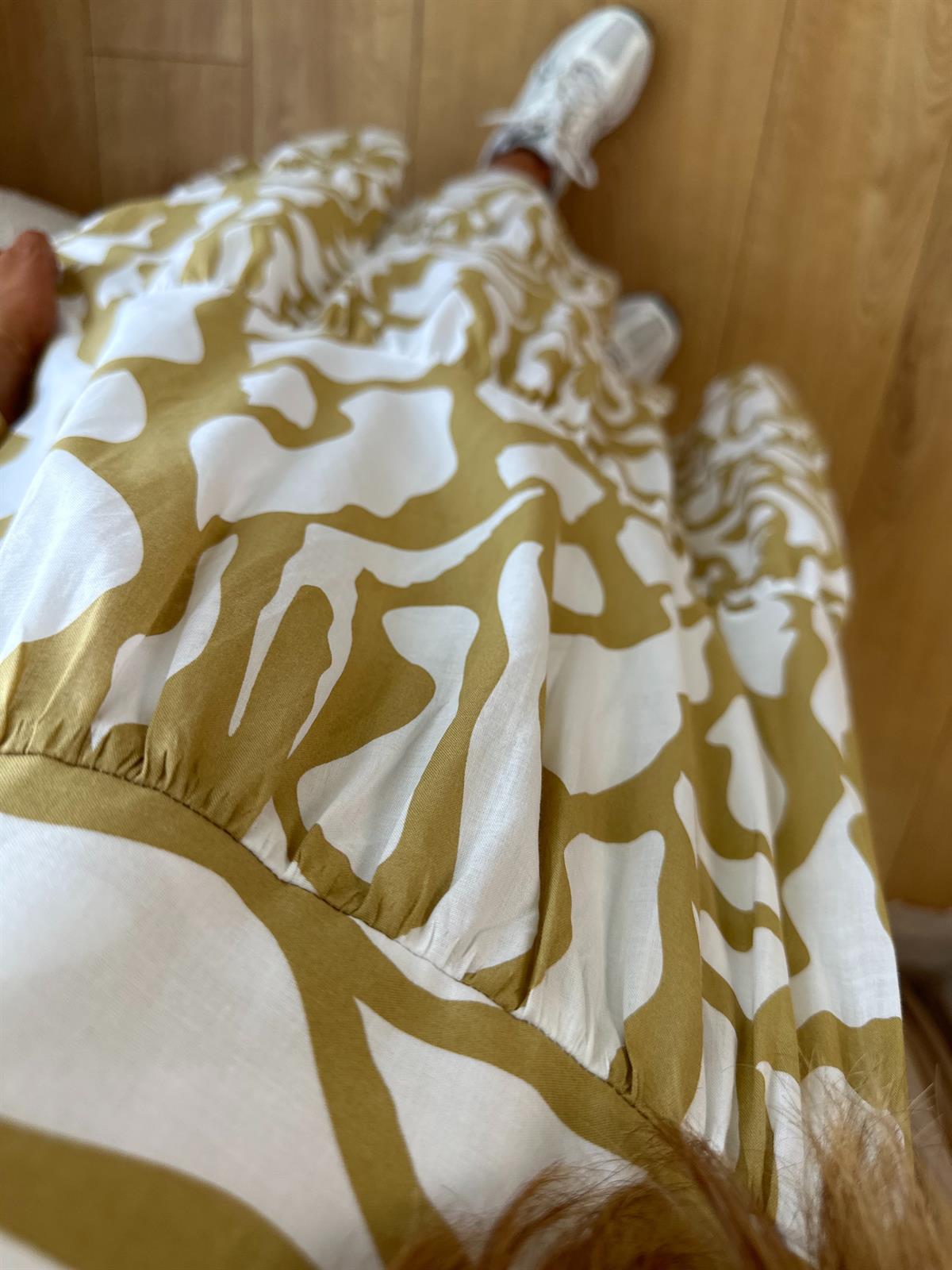 Haki Desenli Astarlı Vual Elbise · 9