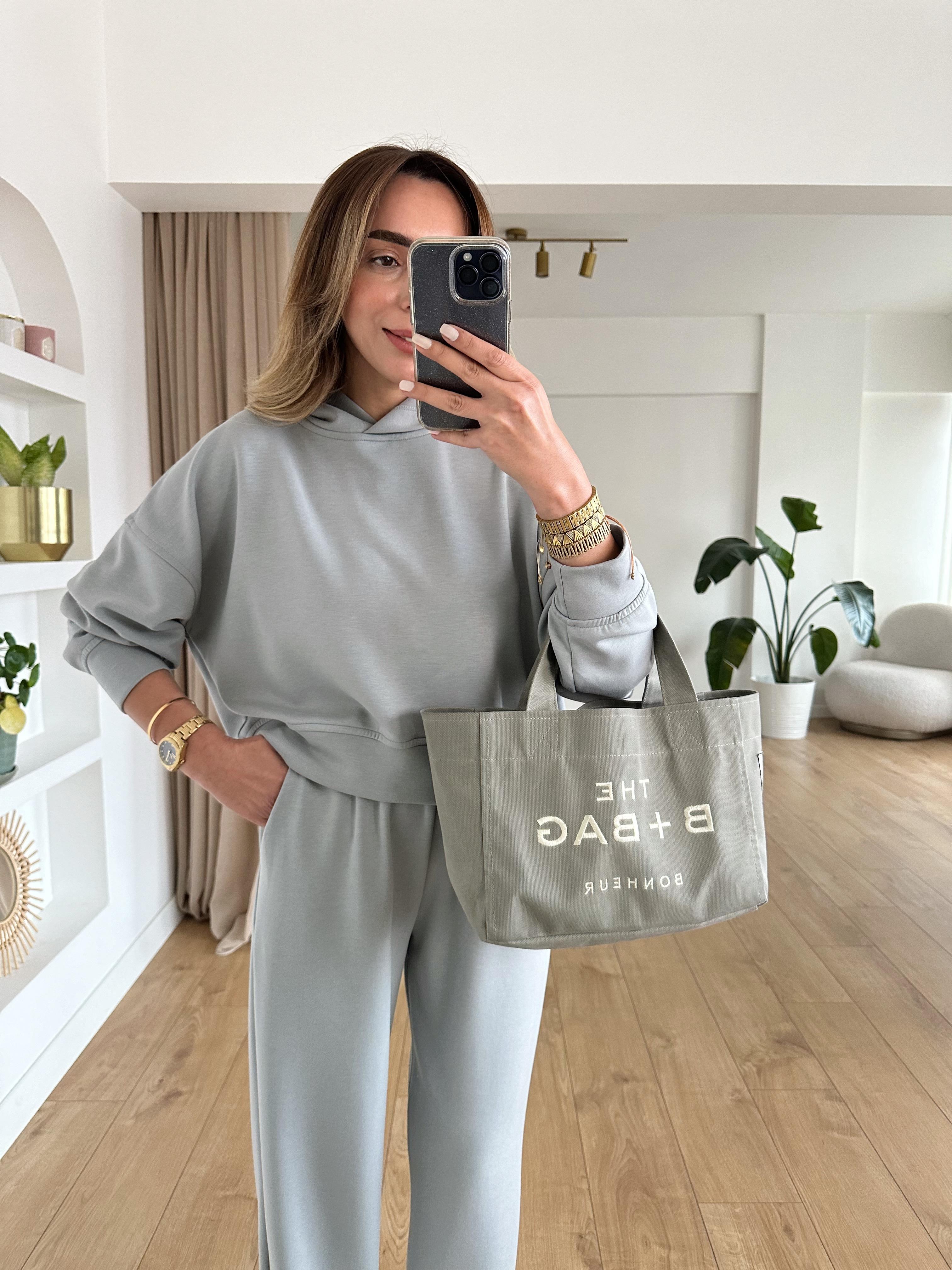 HOLLY AÇIK GRİ KAPÜŞONLU MODAL TAKIM