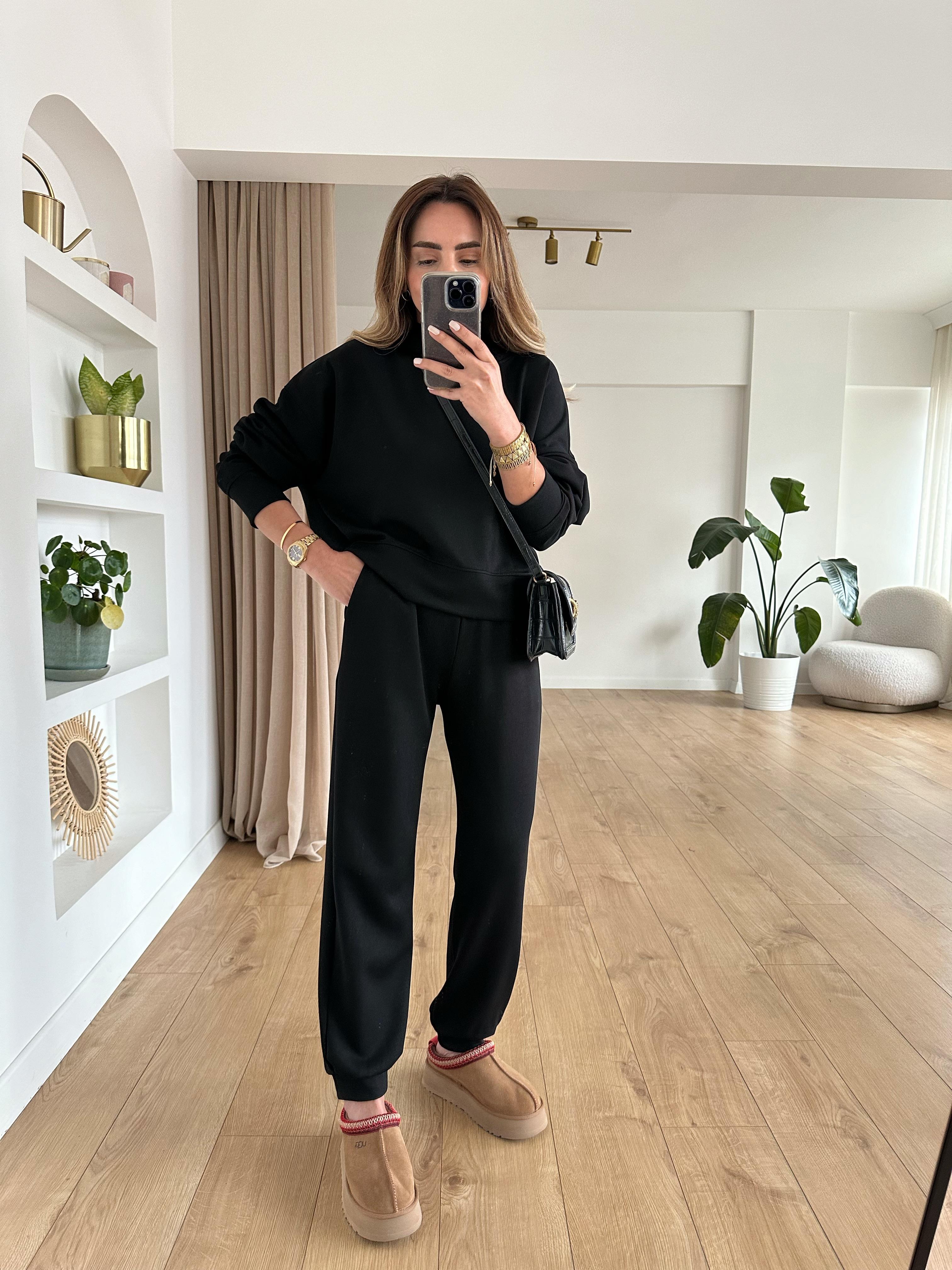 HOLLY SİYAH KAPÜŞONLU MODAL TAKIM