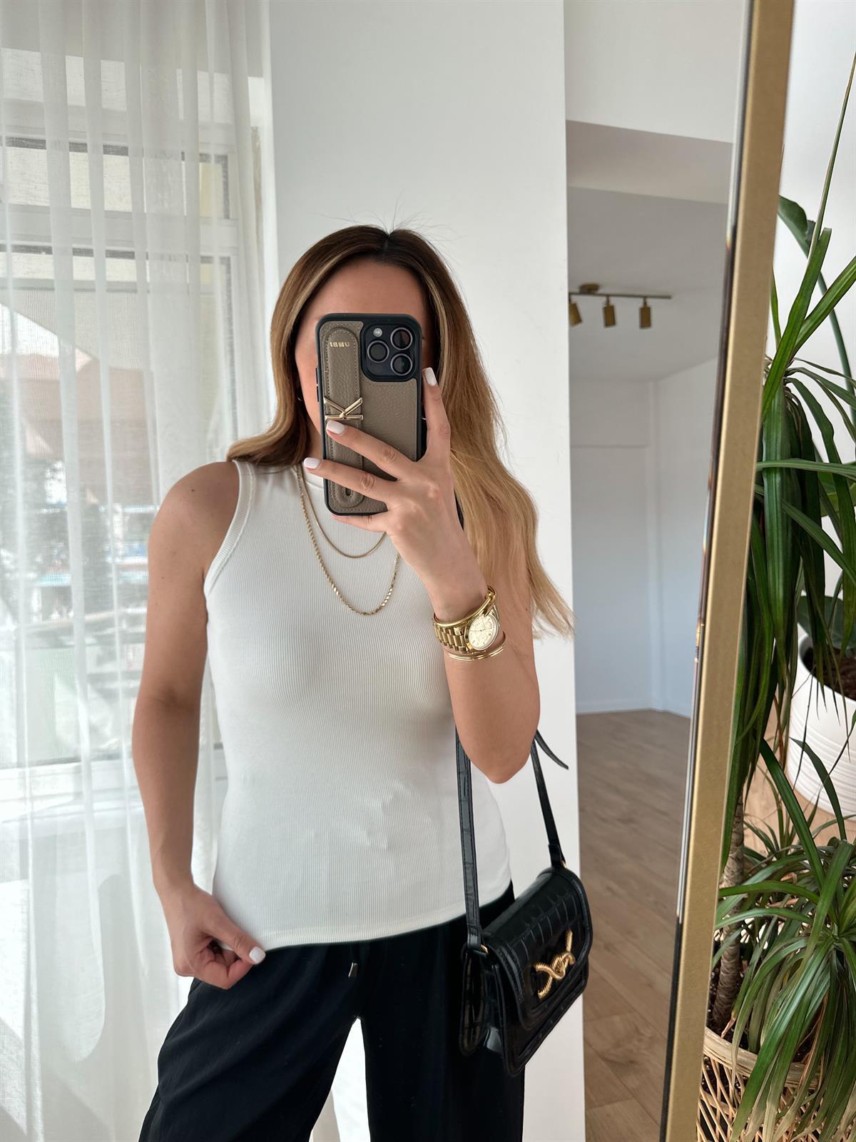 Jane Ekru Bisiklet Yaka Fitilli Atlet · 5