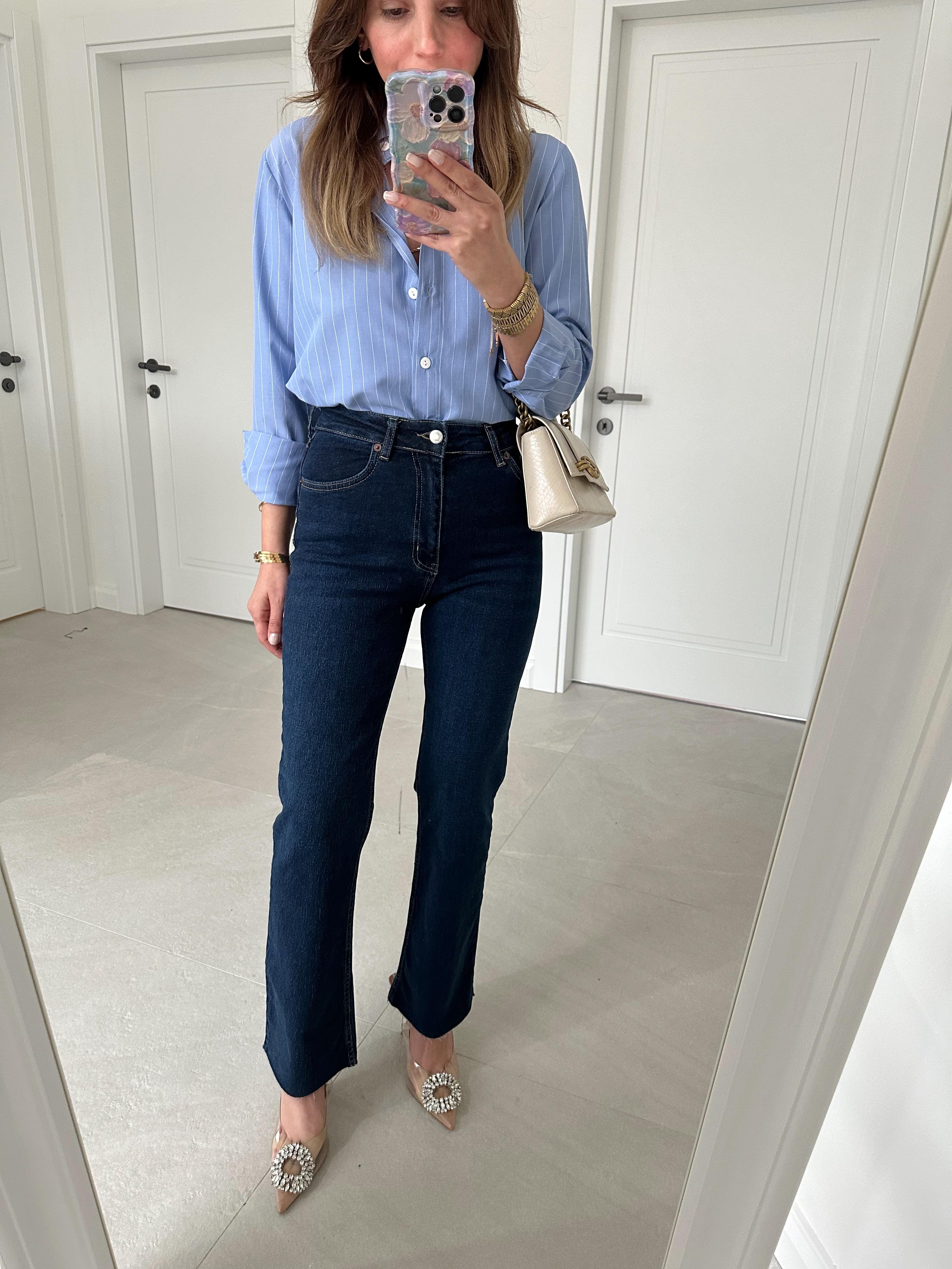 KOYU LACİVERT  FLARE JEAN