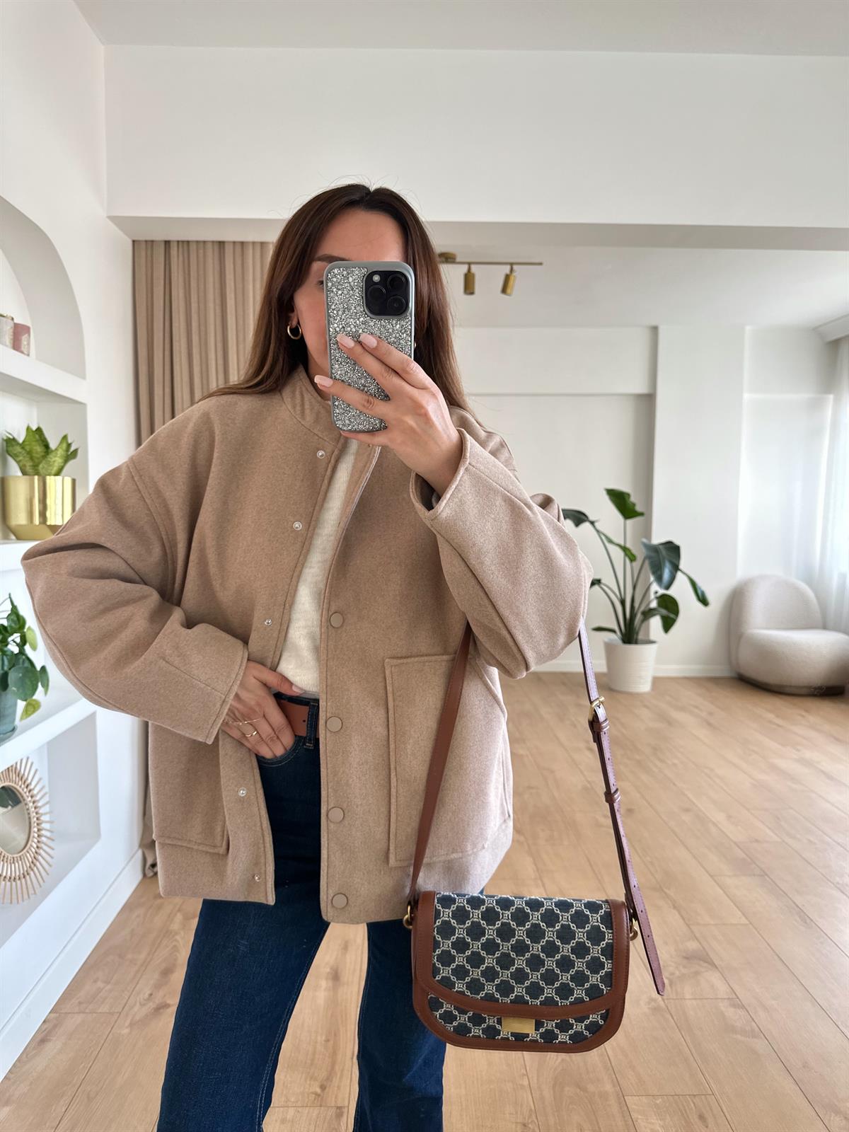 KOYU VİZON  ASTARLI OVERSIZE CEKET