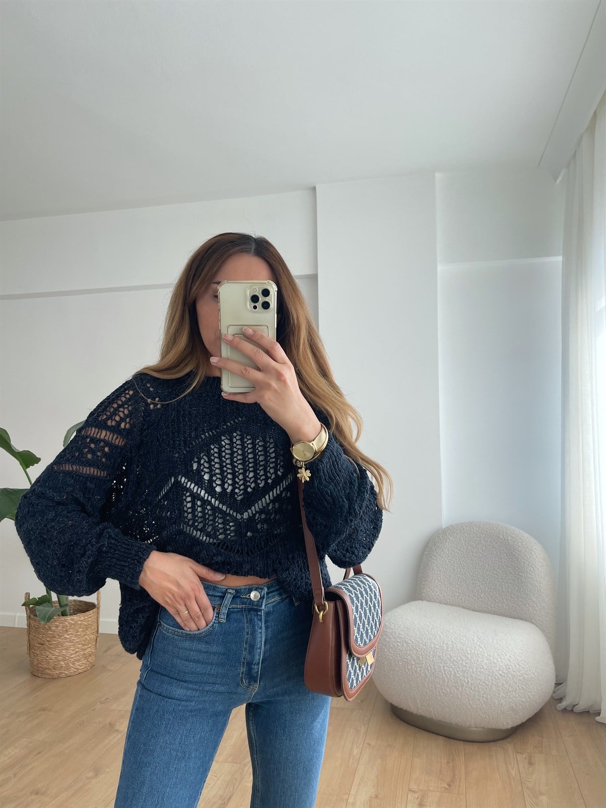 LACİVERT  AJURLU TRİKO