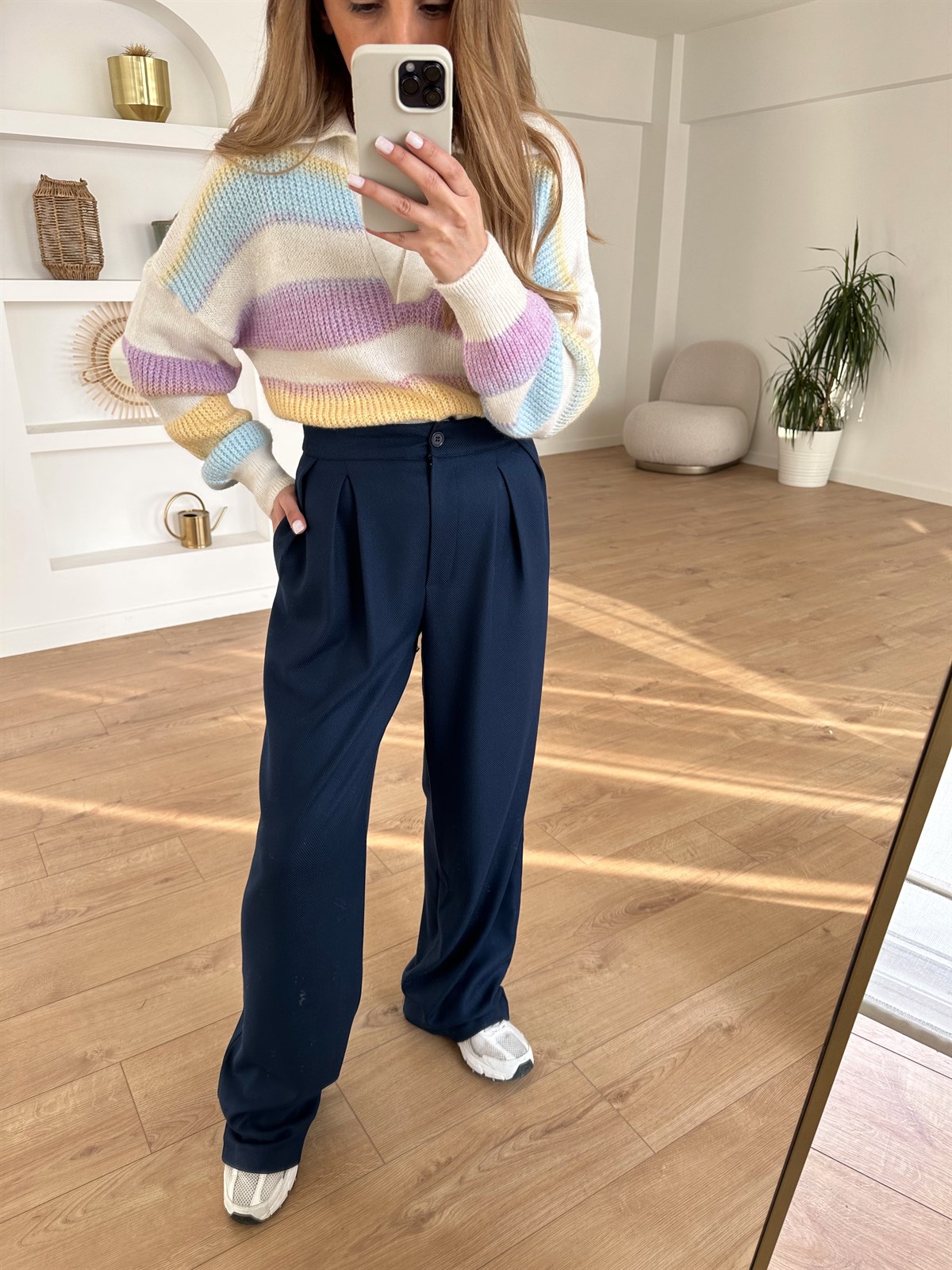 Lacivert Premium Kalın Palazzo Pantolon · 6