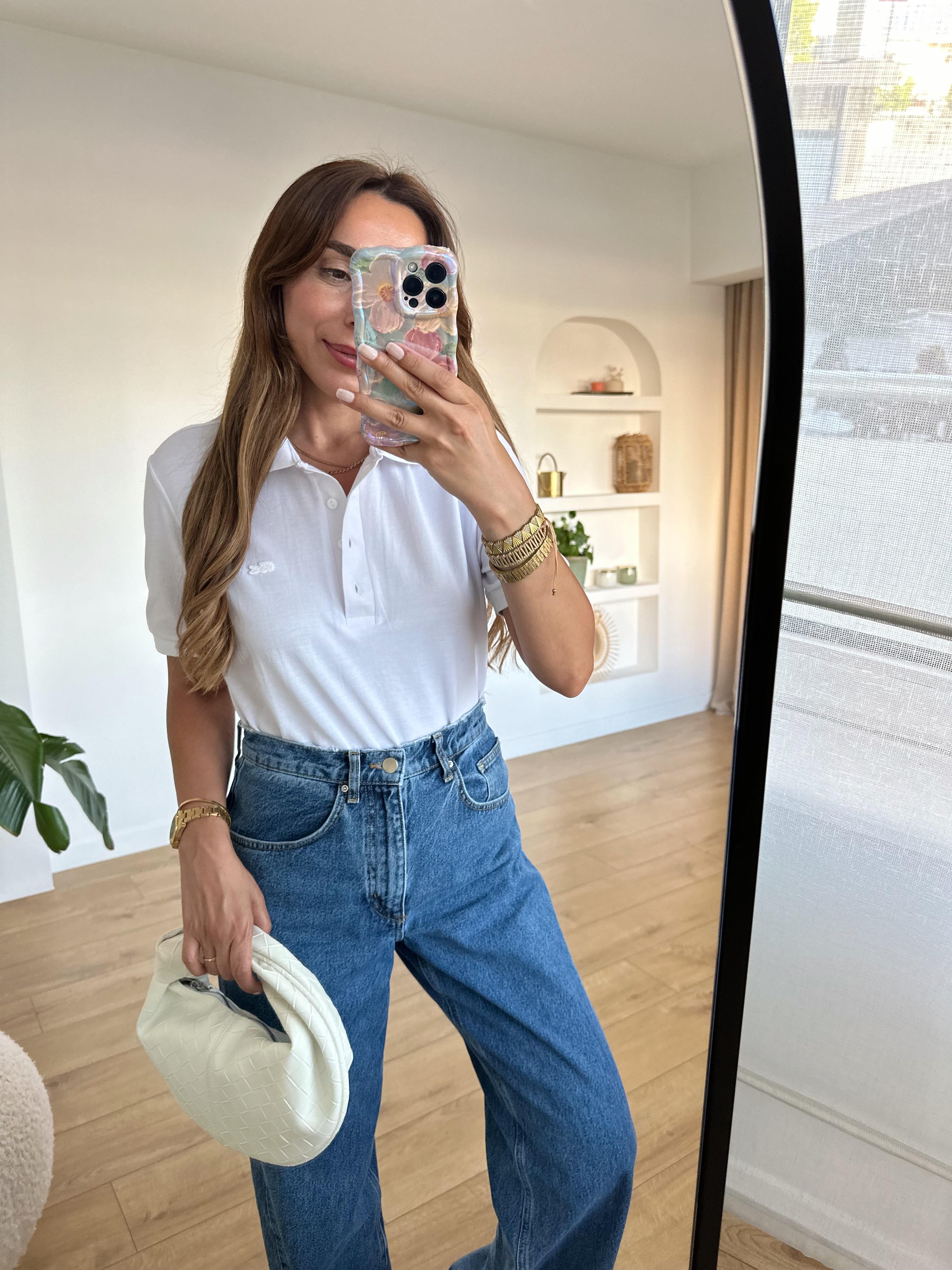 LCST PREMIUM POLO YAKA BEYAZ %100 PAMUK TİŞÖRT