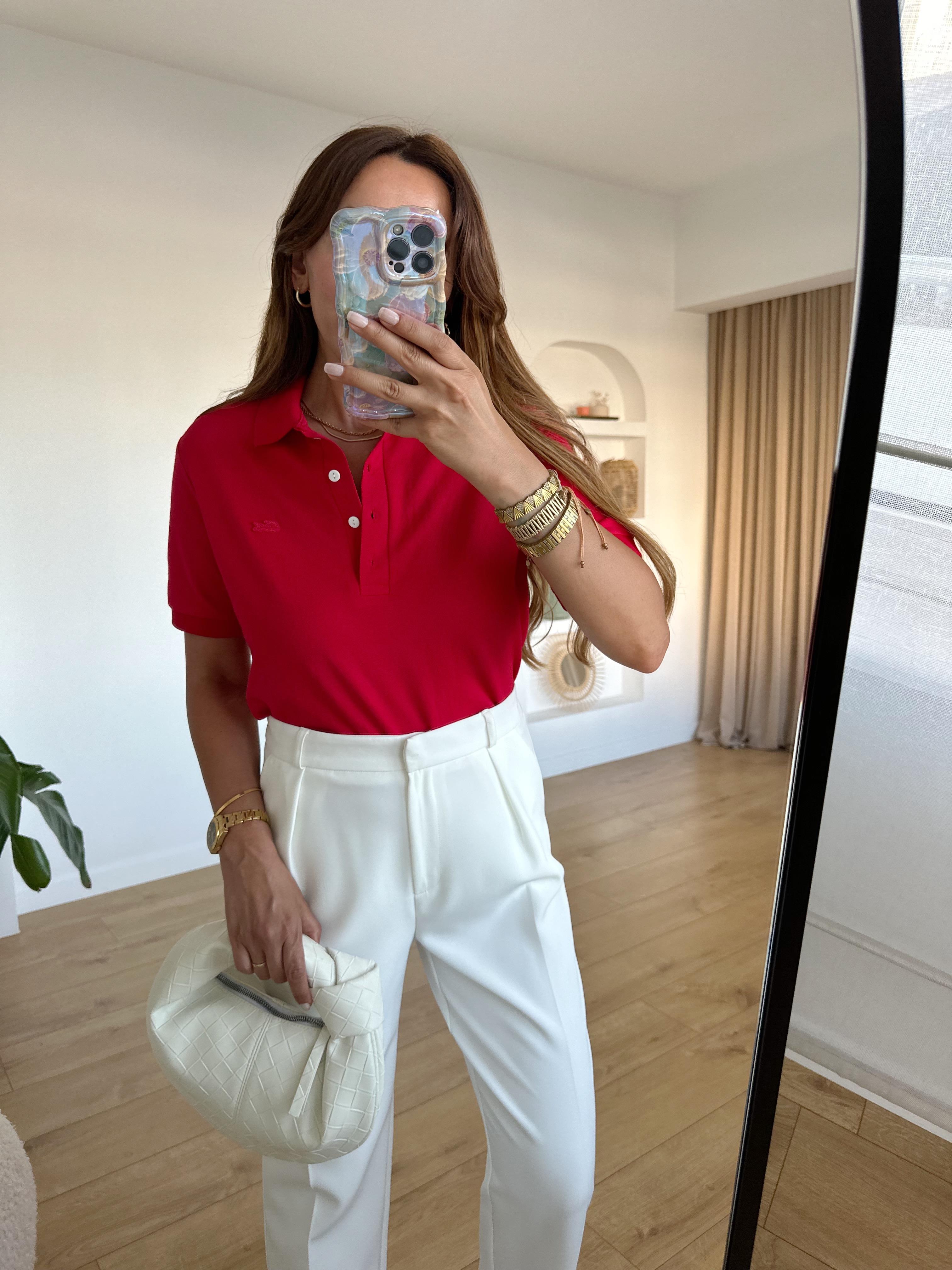 LCST PREMIUM POLO YAKA KIRMIZI %100 PAMUK TİŞÖRT