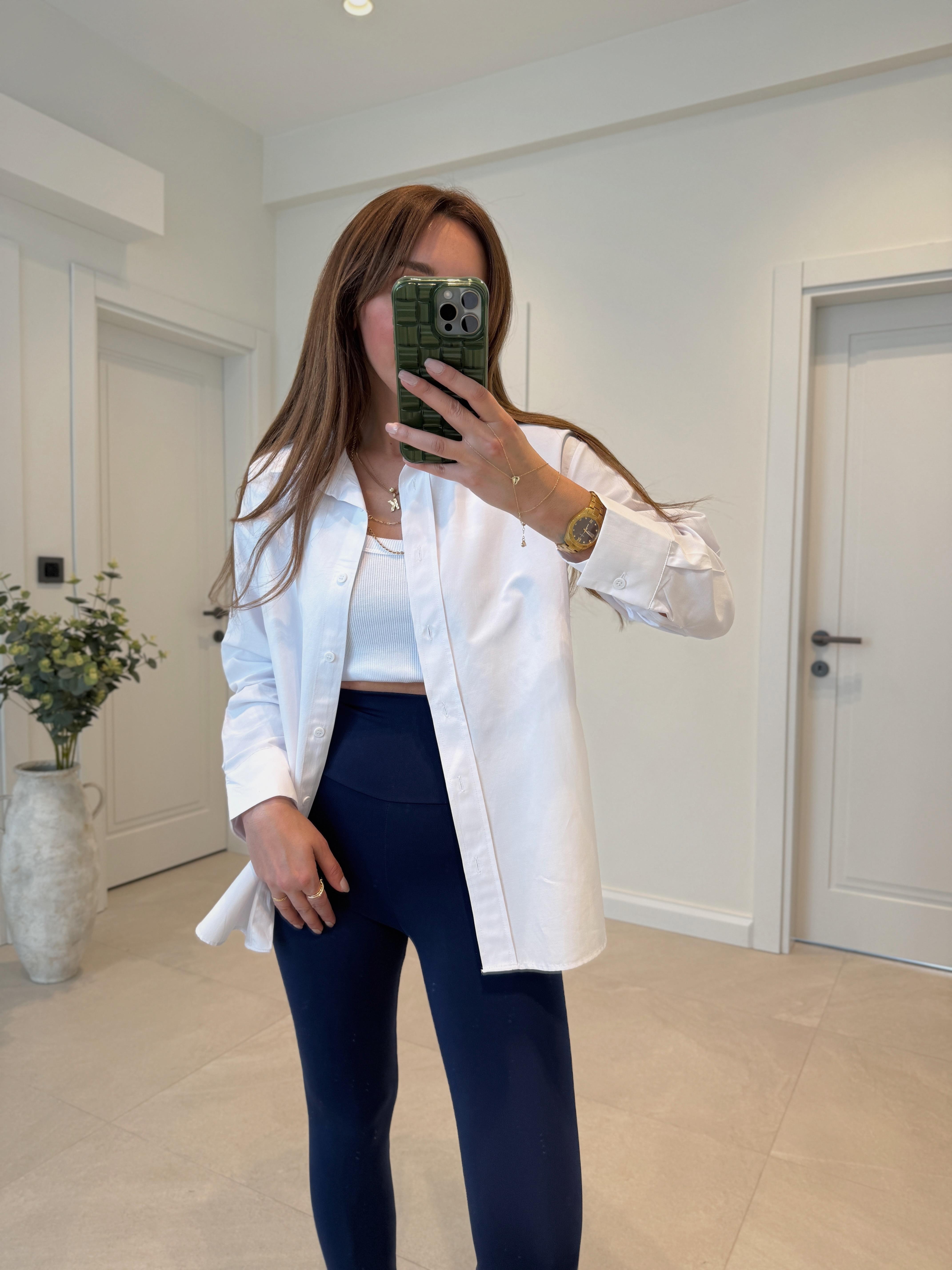 Low 3005 Beyaz Poplin Gömlek