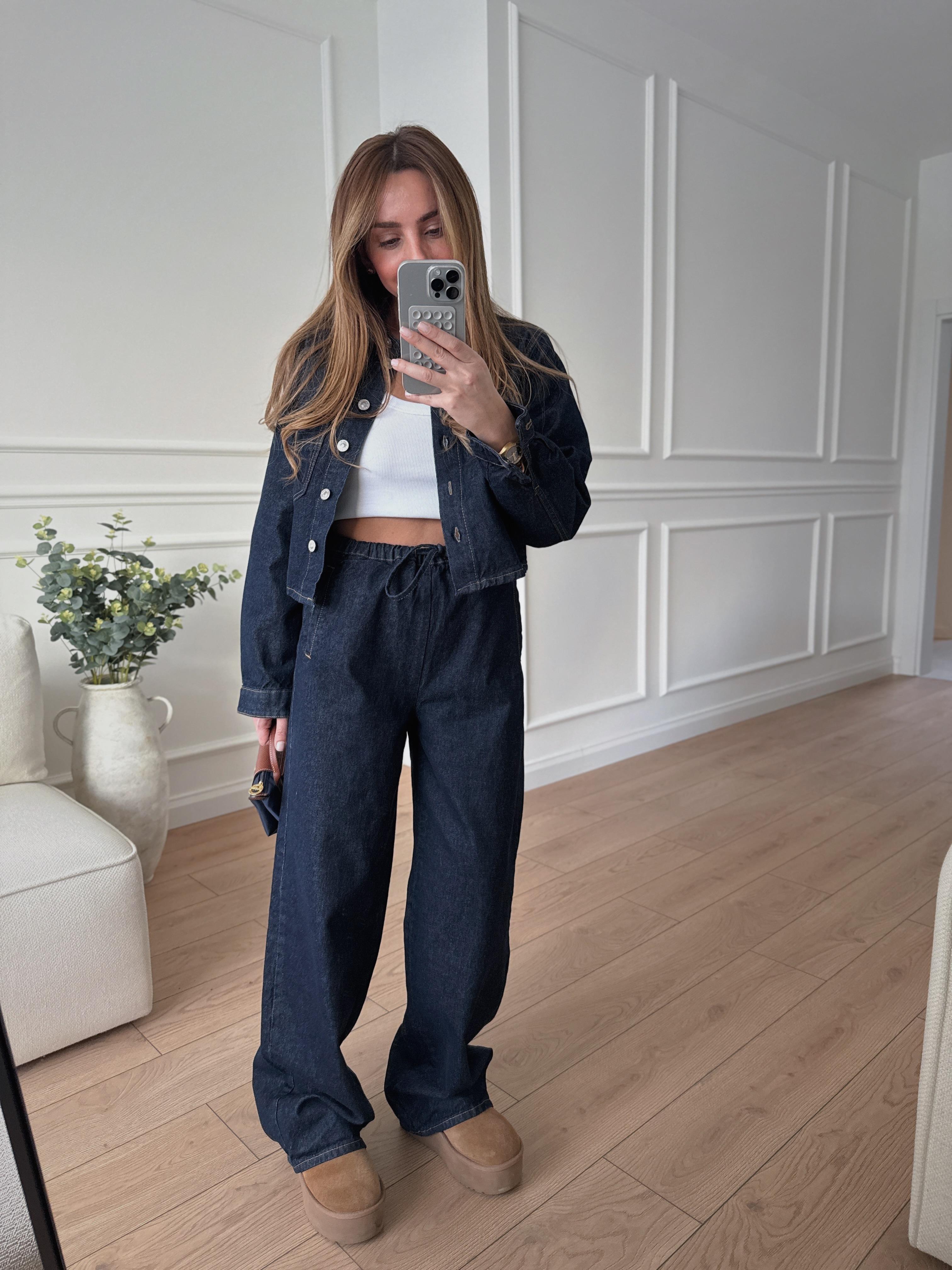 Low Denim Gömlek Pantolon Takım