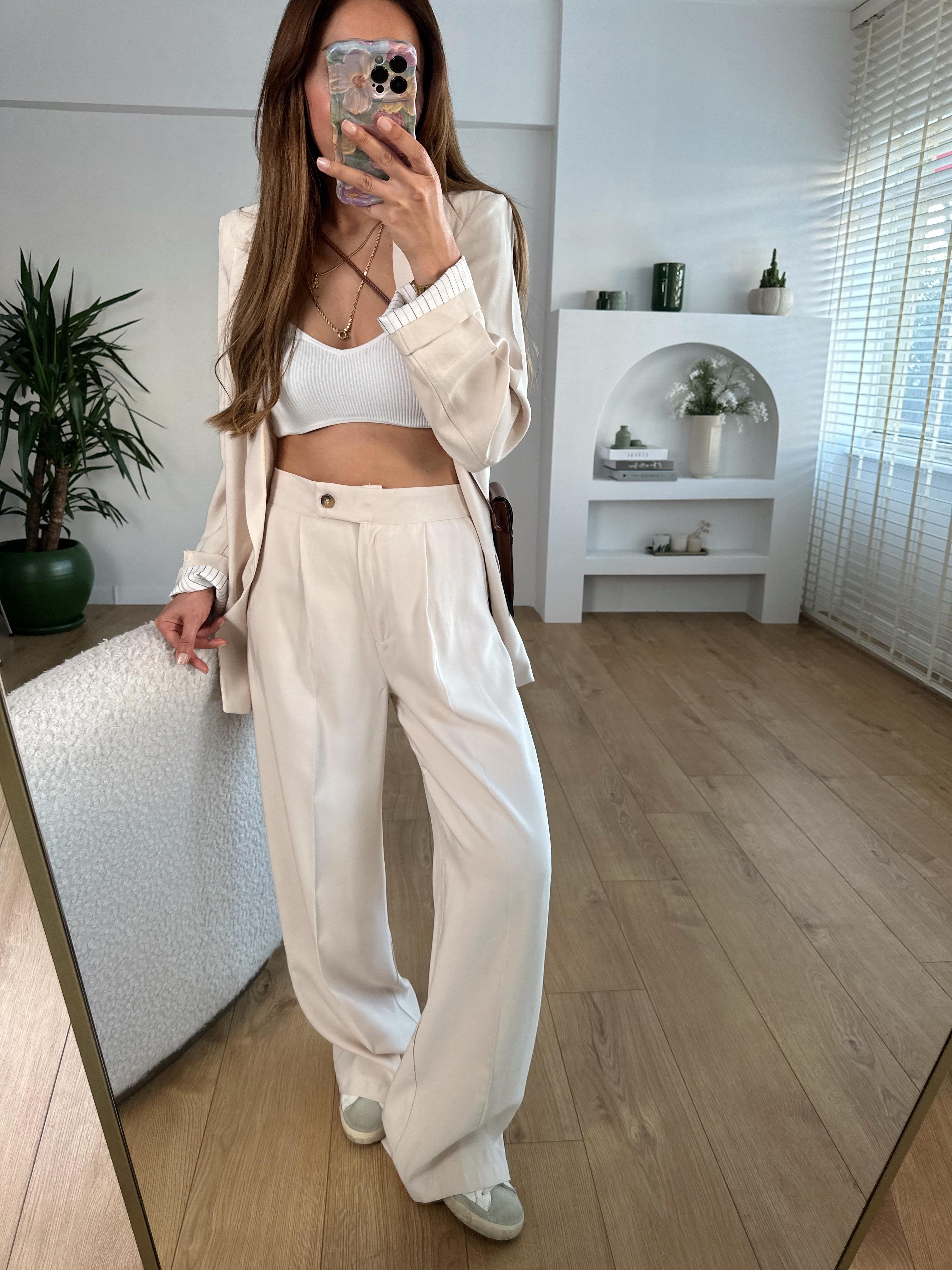 LOW TAŞ RENGİ PREMIUM TENSEL PANTOLON