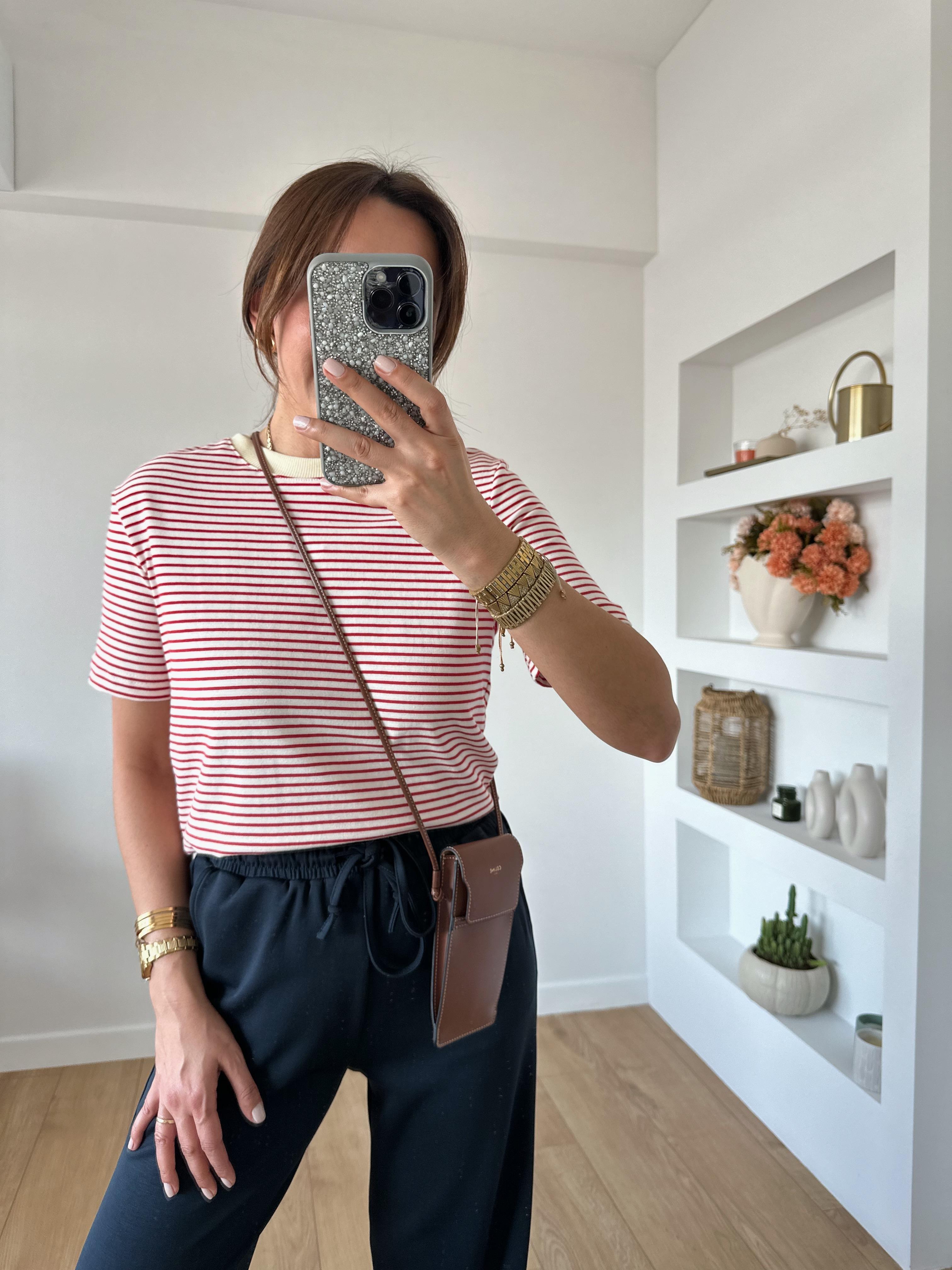MASSMO MUADİL KIRMIZI ÇİZGİLİ PREMIUM TİŞÖRT