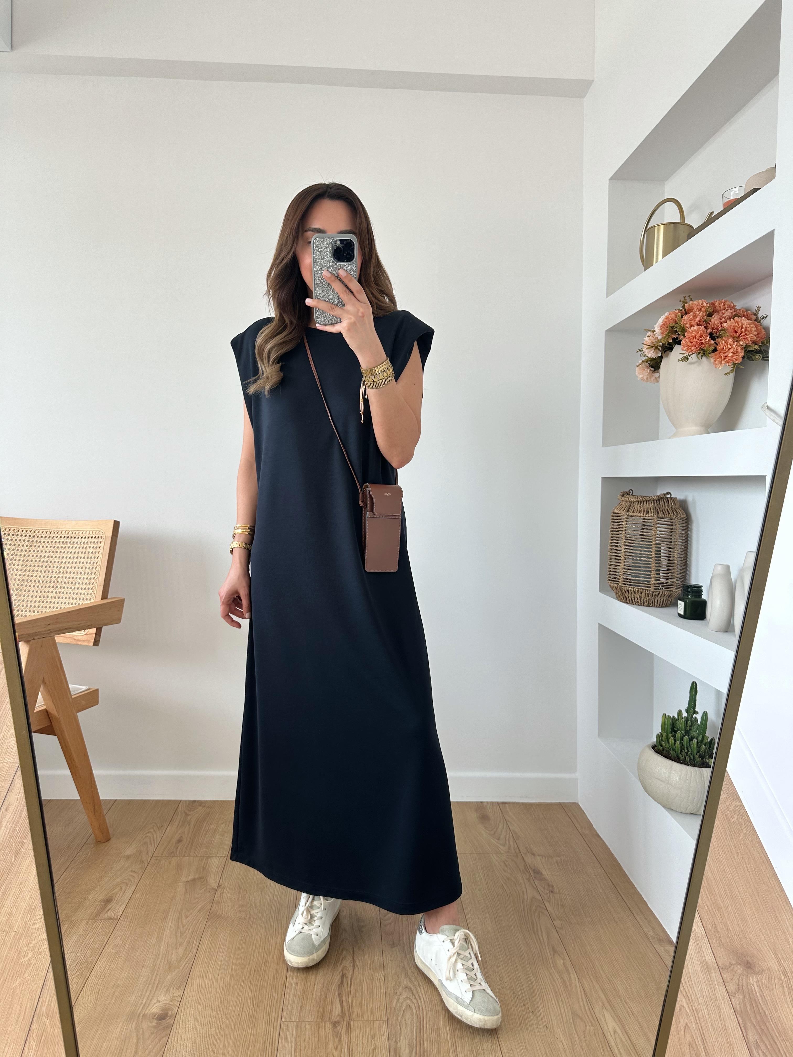 OMZU VATKALI LACİVERT MODAL ELBİSE