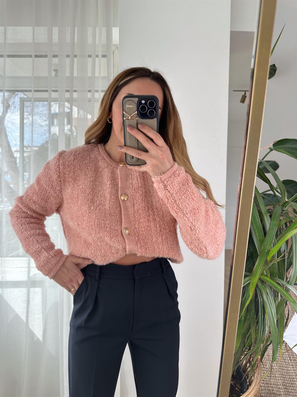 PUDRA DÜĞMELİ TABA TEDDY HIRKA