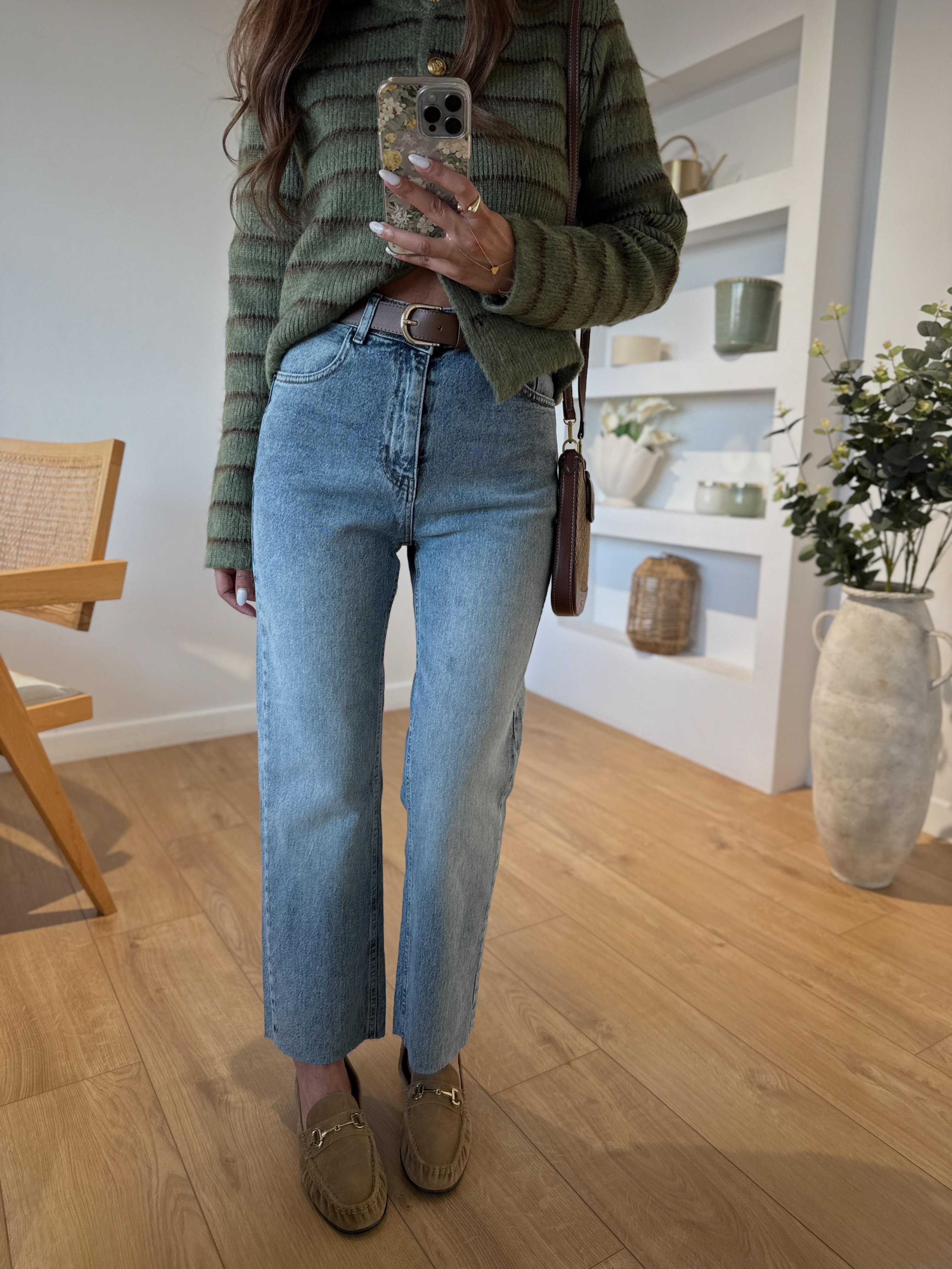 RM2004 Mavi Kar Yıkama Straight Jean
