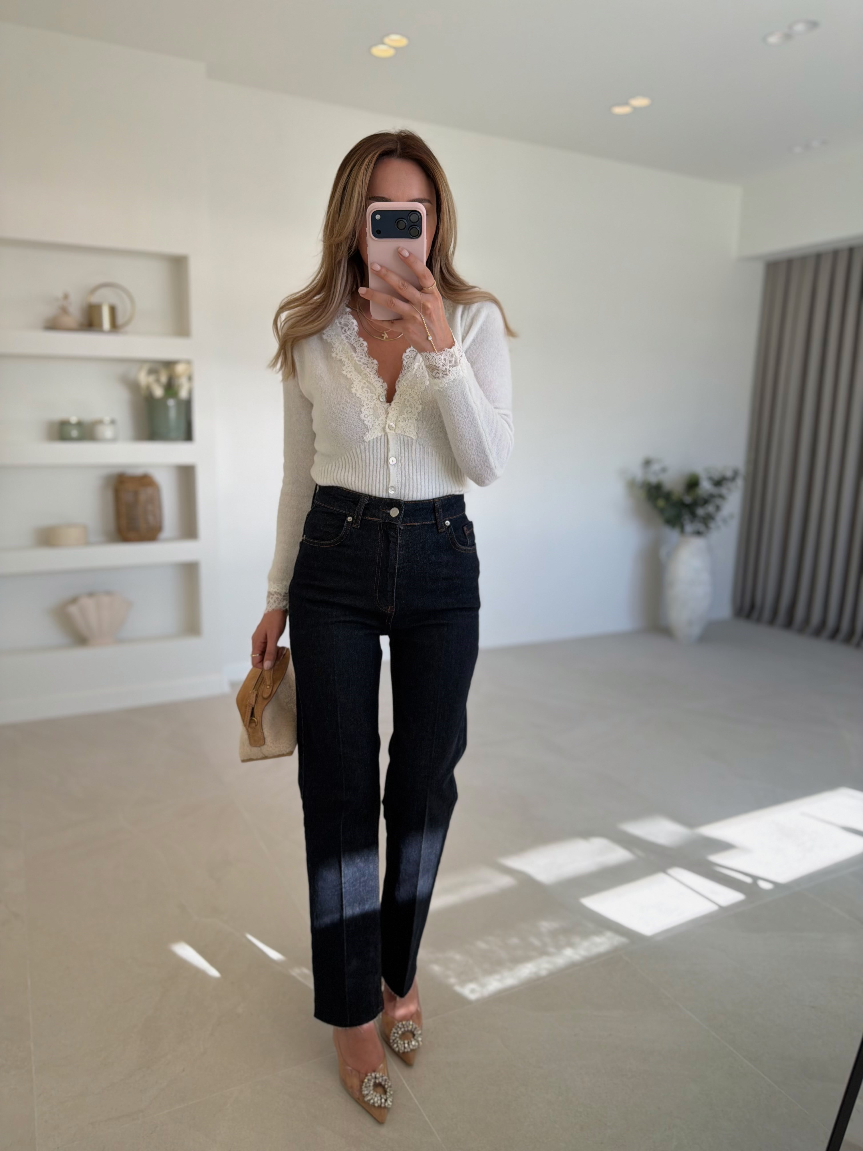 RM2004 Rins Yıkama Çizgili Straight Jean