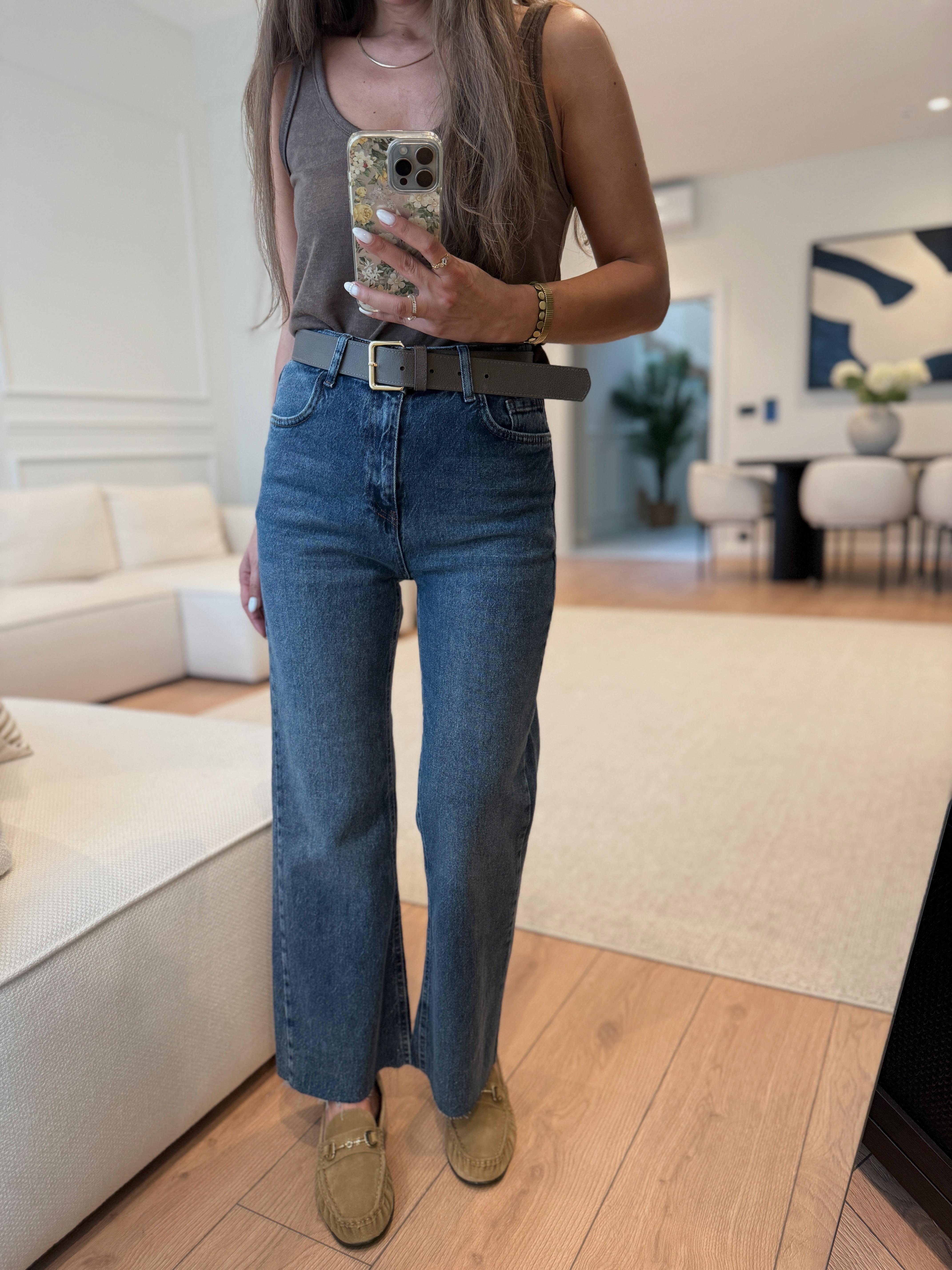 RM2005 Mavi Kar Yıkama Flare Jean