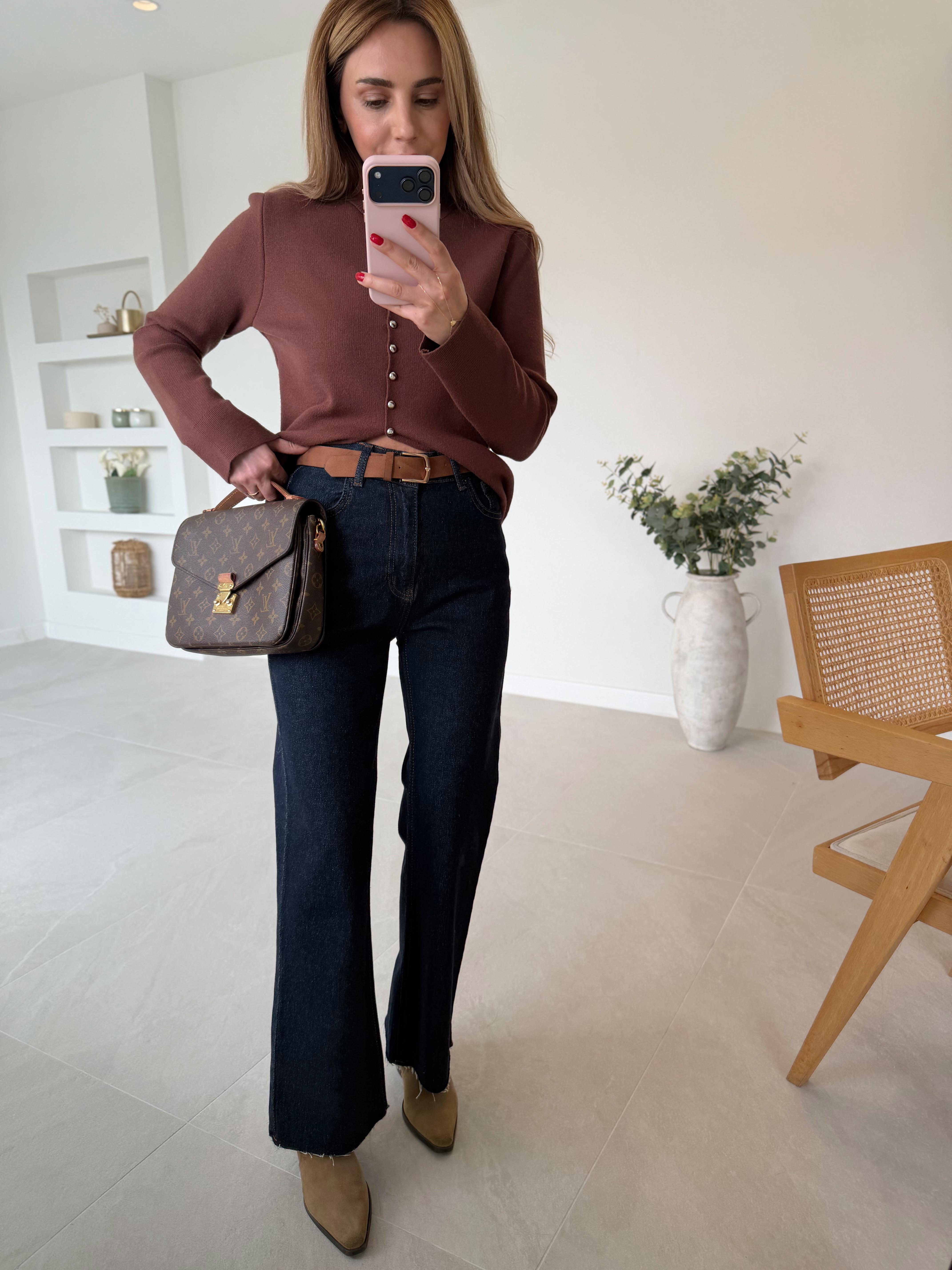 RM2005 Rins Yıkama Kemerli Flare Jean