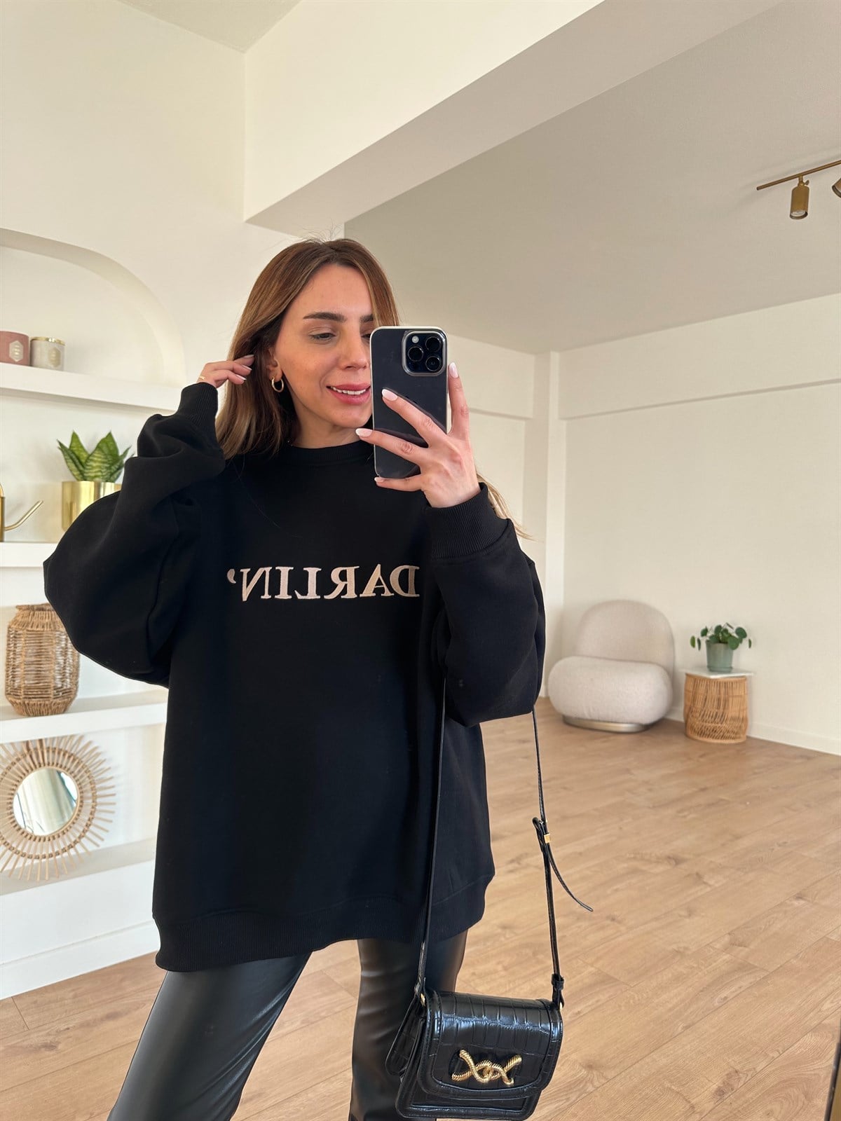 SİYAH DARLIN NAKIŞLI SWEAT