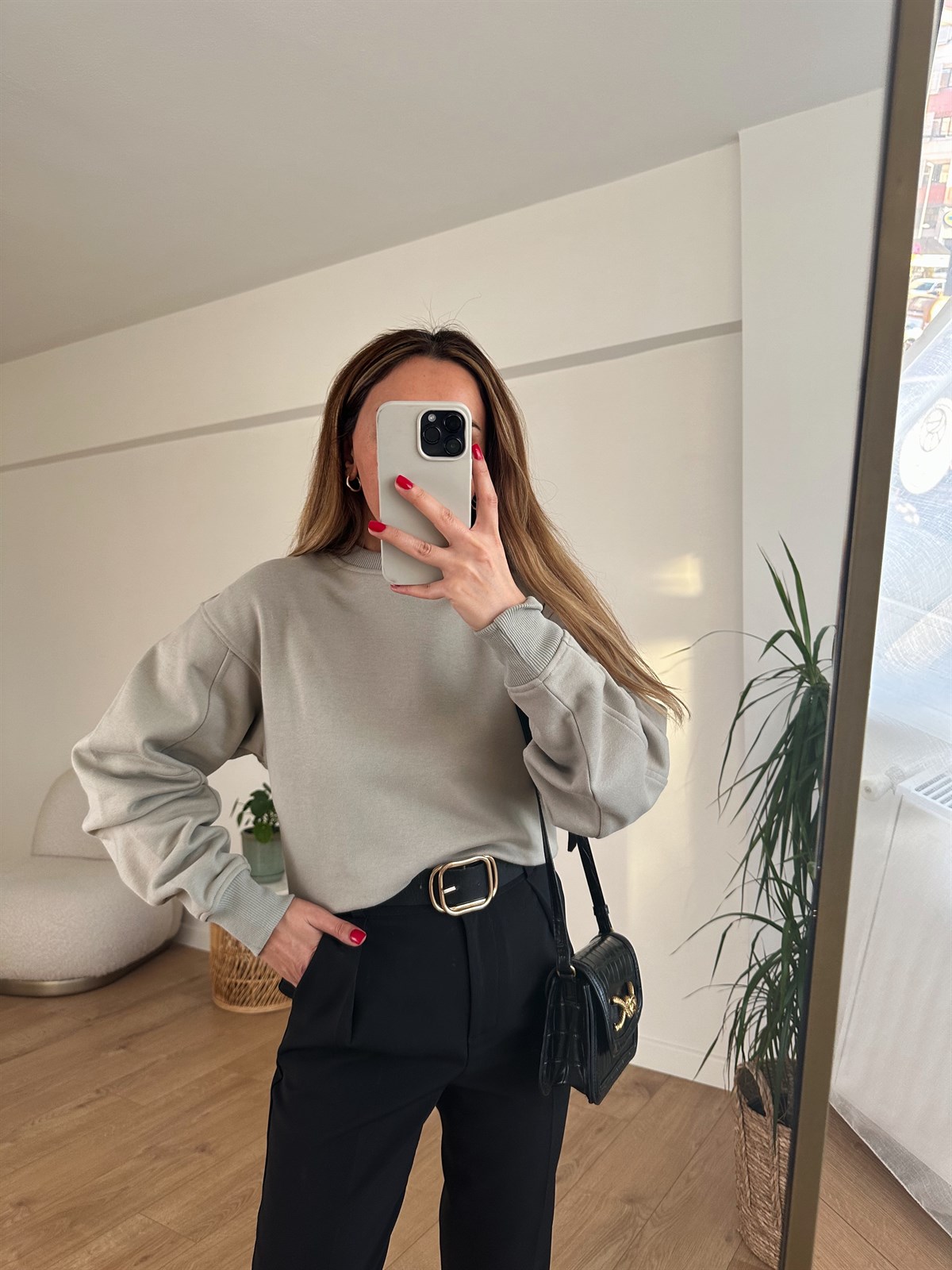 SU YEŞİLİ KALIN SWEAT