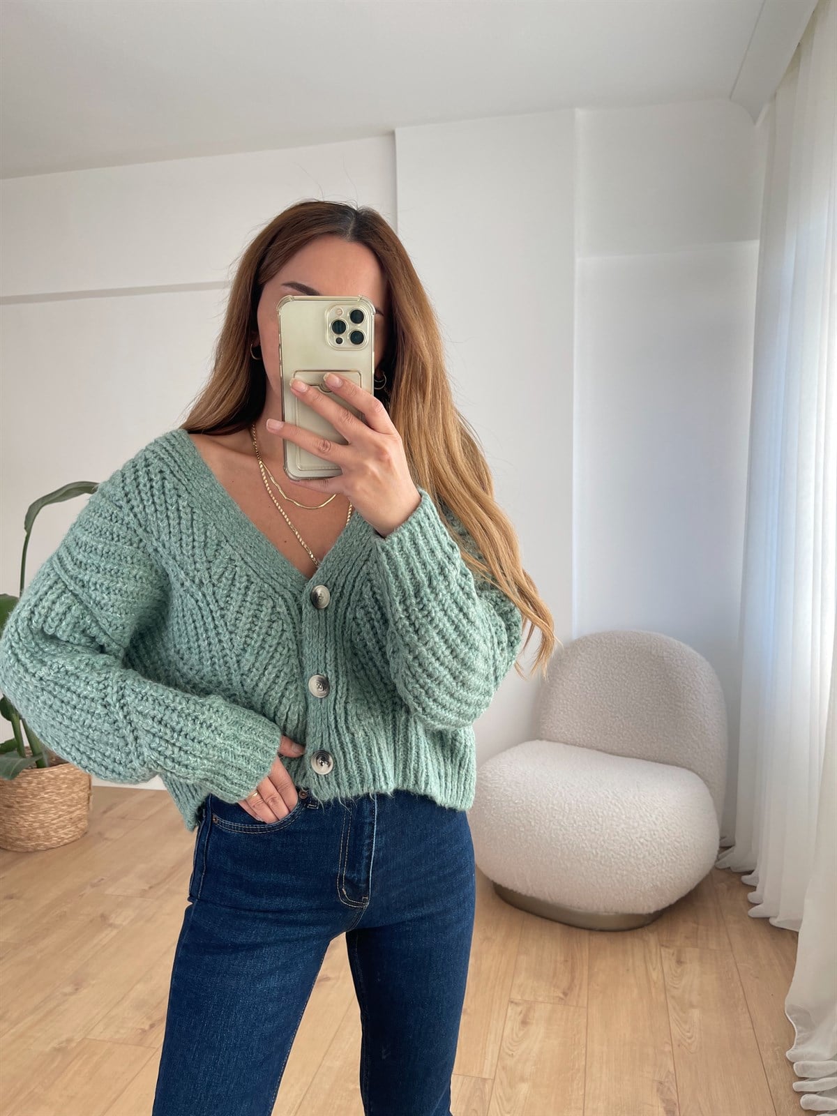 YEŞİL KALIN YUMOŞ HIRKA