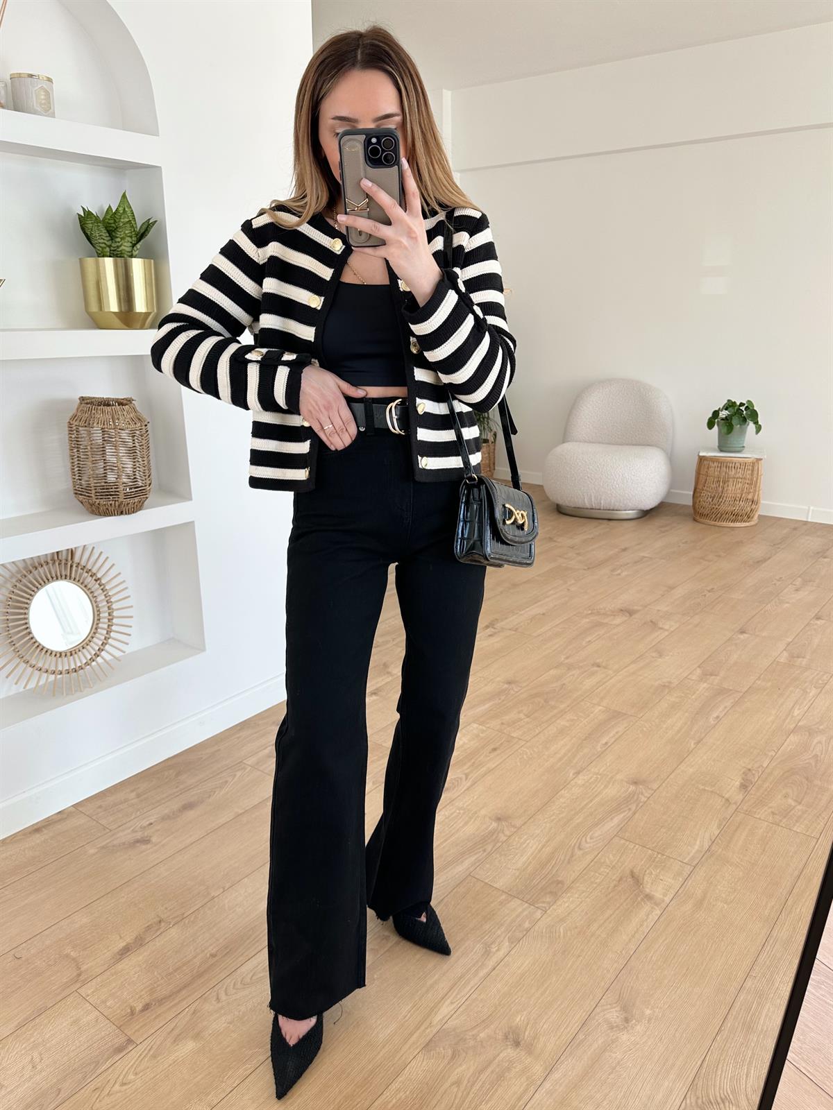 Yüksek Bel Koyu Füme Palazzo Jean · 3