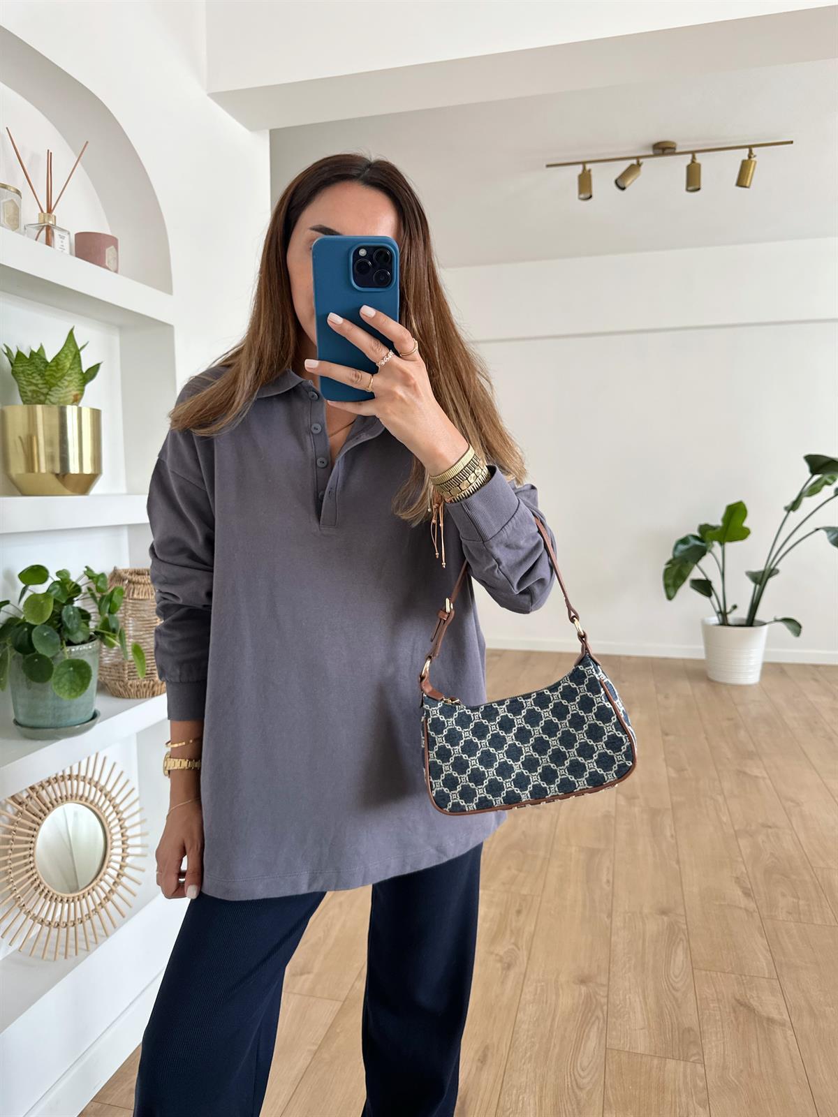 ZR GRİ POLO YAKA SWEAT