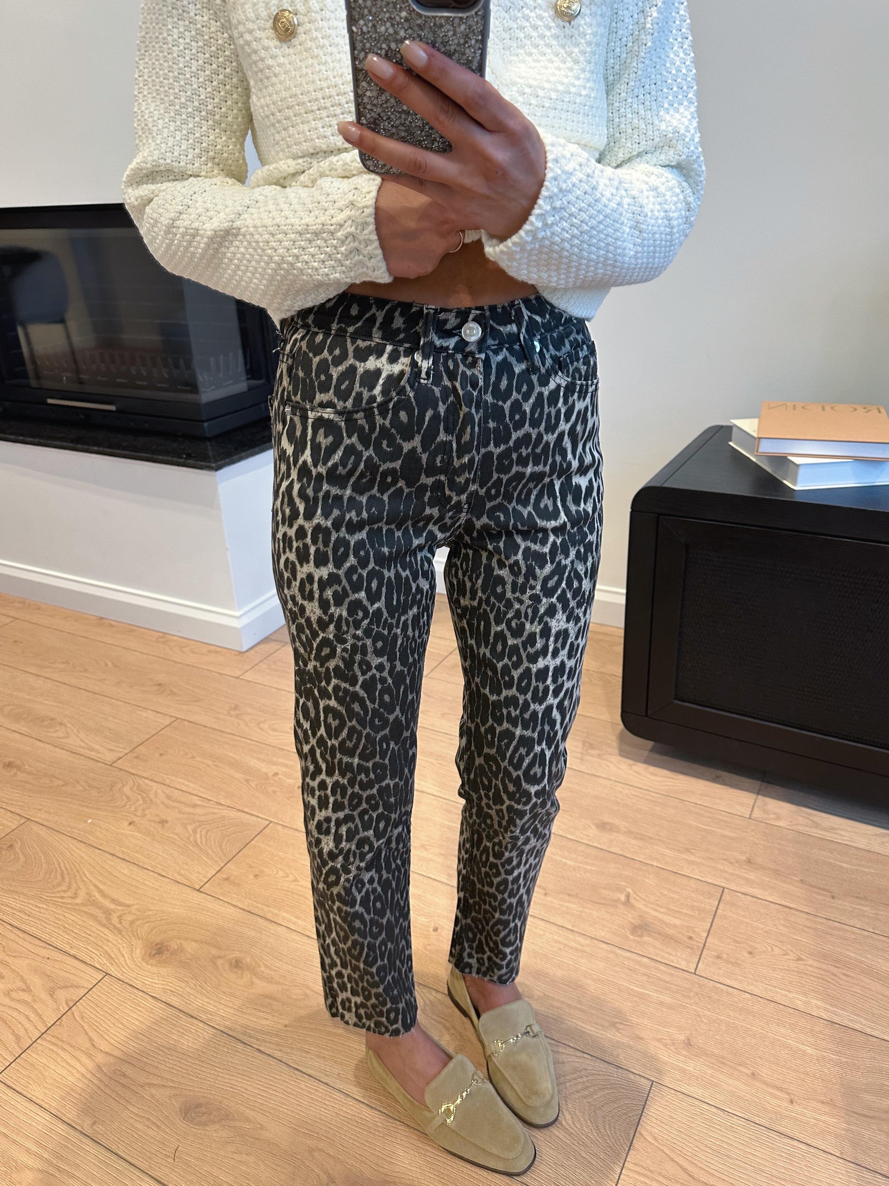 Zr Muadil Leopar Boyfit Pantolon