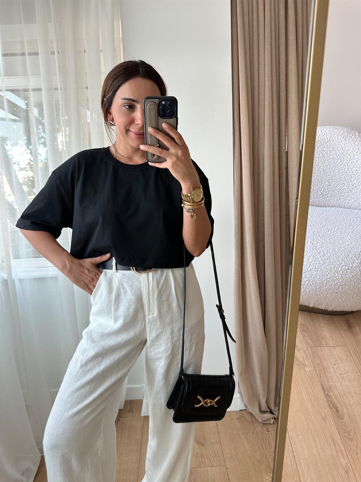 ZR SİYAH CROP TİŞÖRT